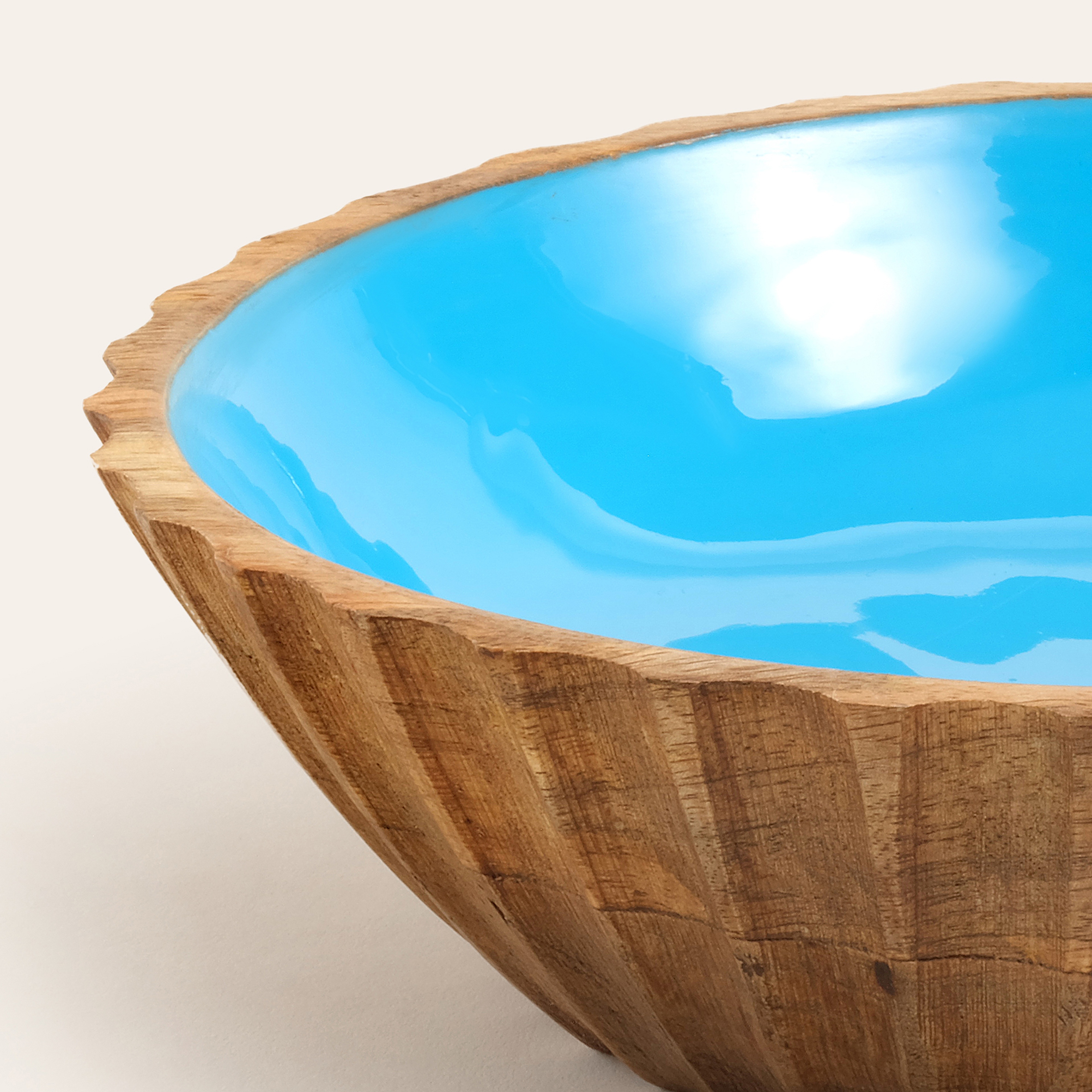 Lakrı Mango Ağacı Kase 27x27x8 Cm Mavi