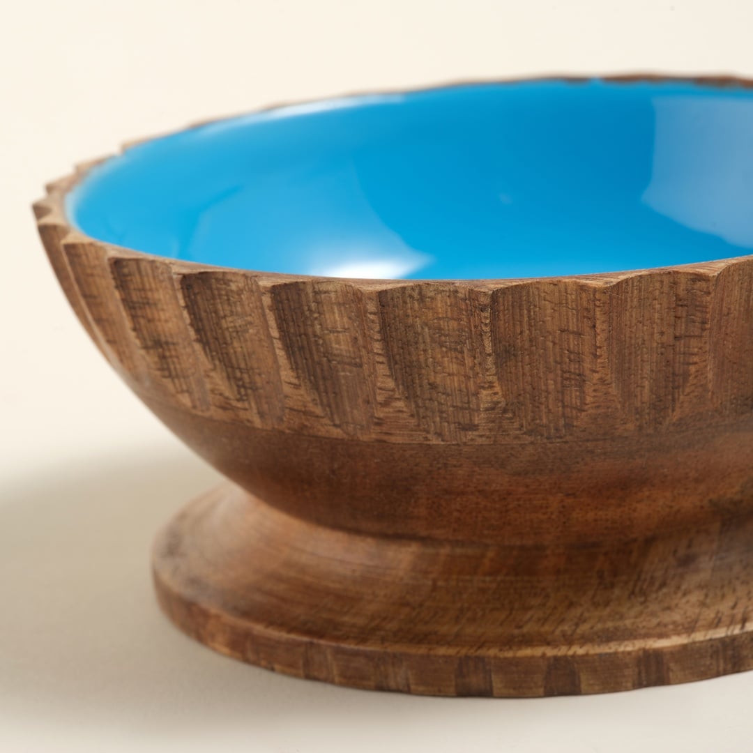 Lakrı Mango Ağacı Kase 13x13x5 Cm Mavi