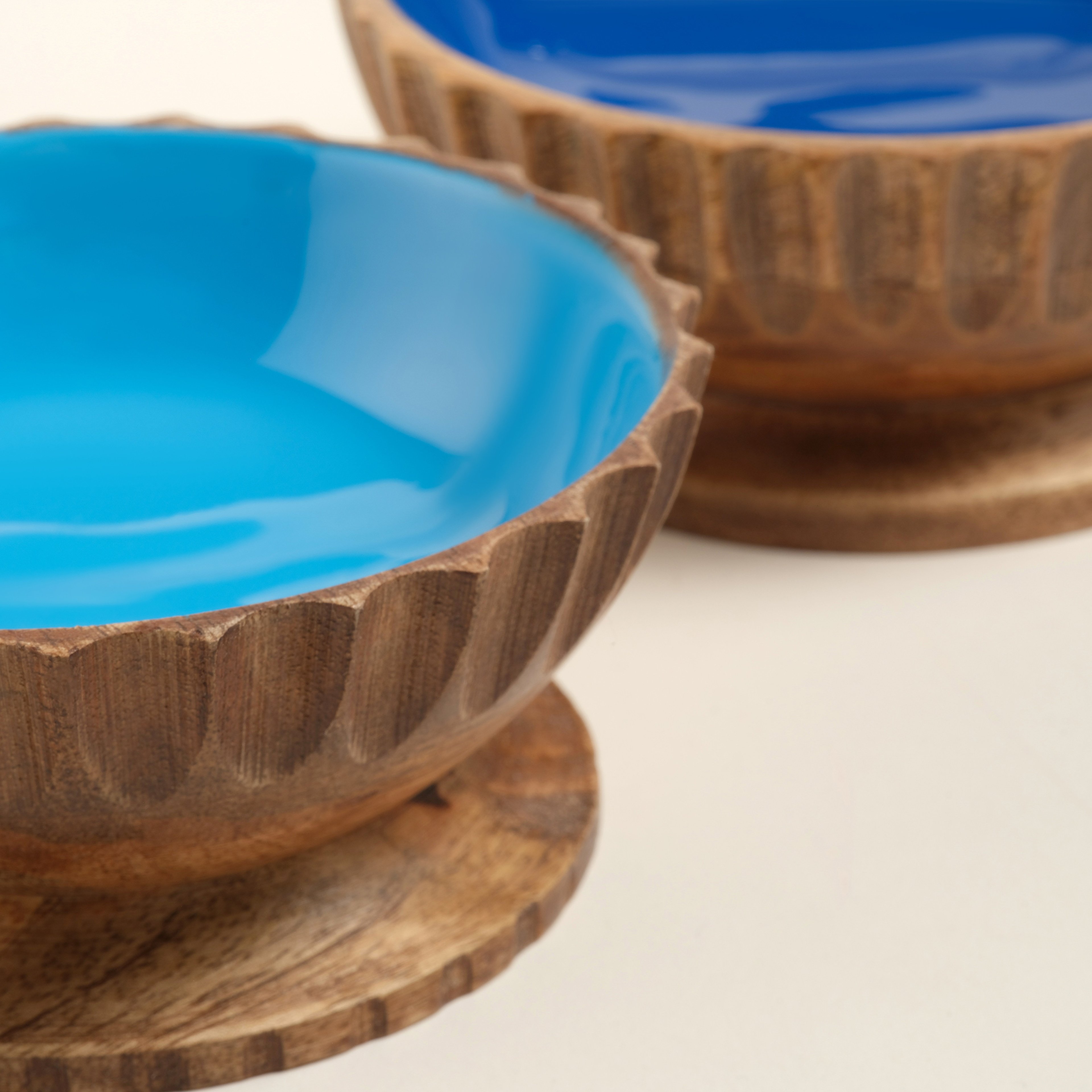 Lakrı Mango Ağacı Kase 13x13x5 Cm Mavi