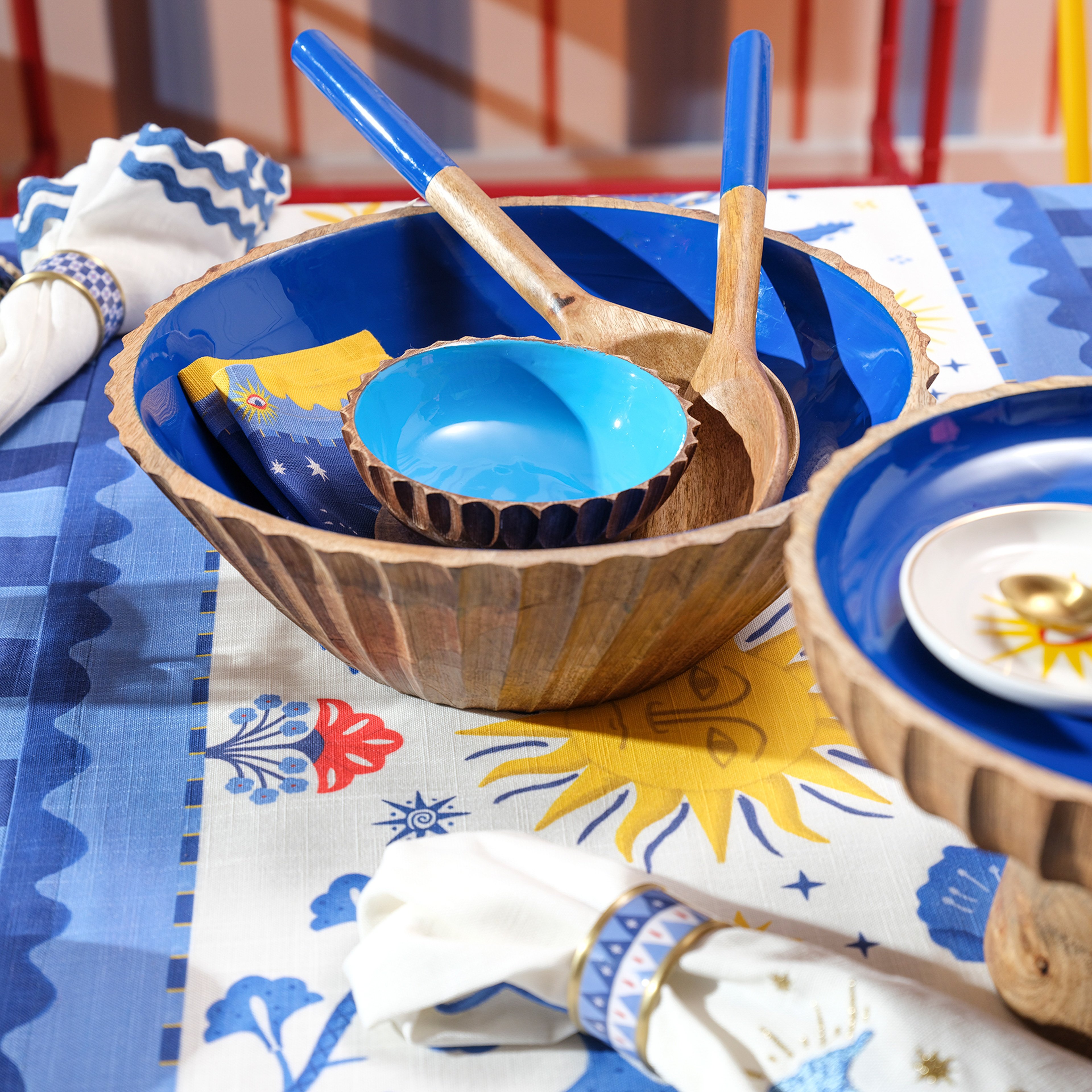 Lakrı Mango Ağacı Kase 13x13x5 Cm Mavi