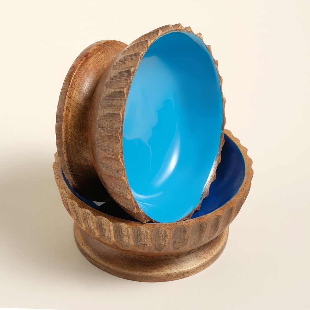 Lakrı Mango Ağacı Kase 13x13x5 Cm Lacivert