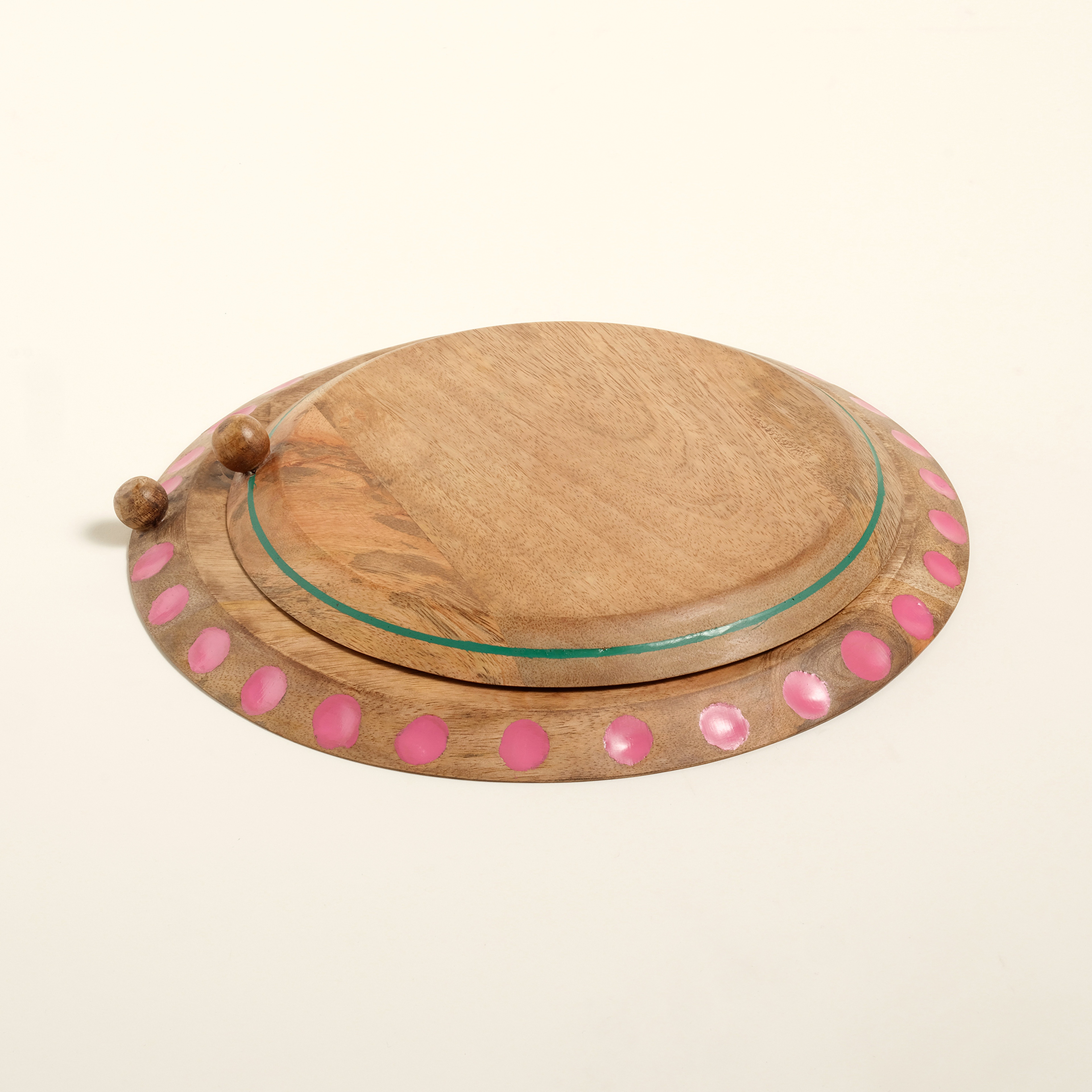 Lakrı Mango Ağacı Sunum Tahtası 24x24x2 Cm Yeşil