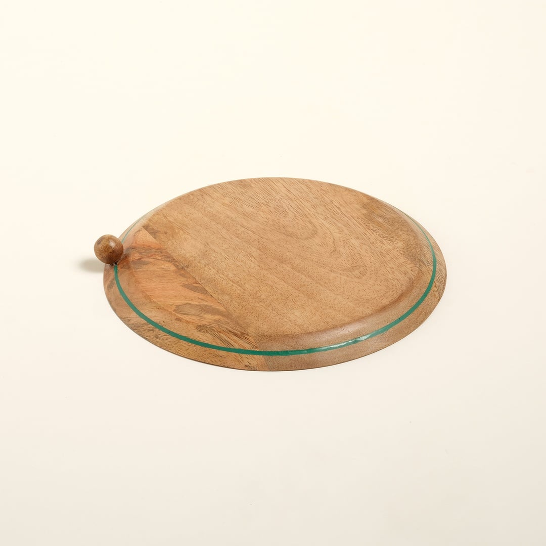 Lakrı Mango Ağacı Sunum Tahtası 24x24x2 Cm Yeşil