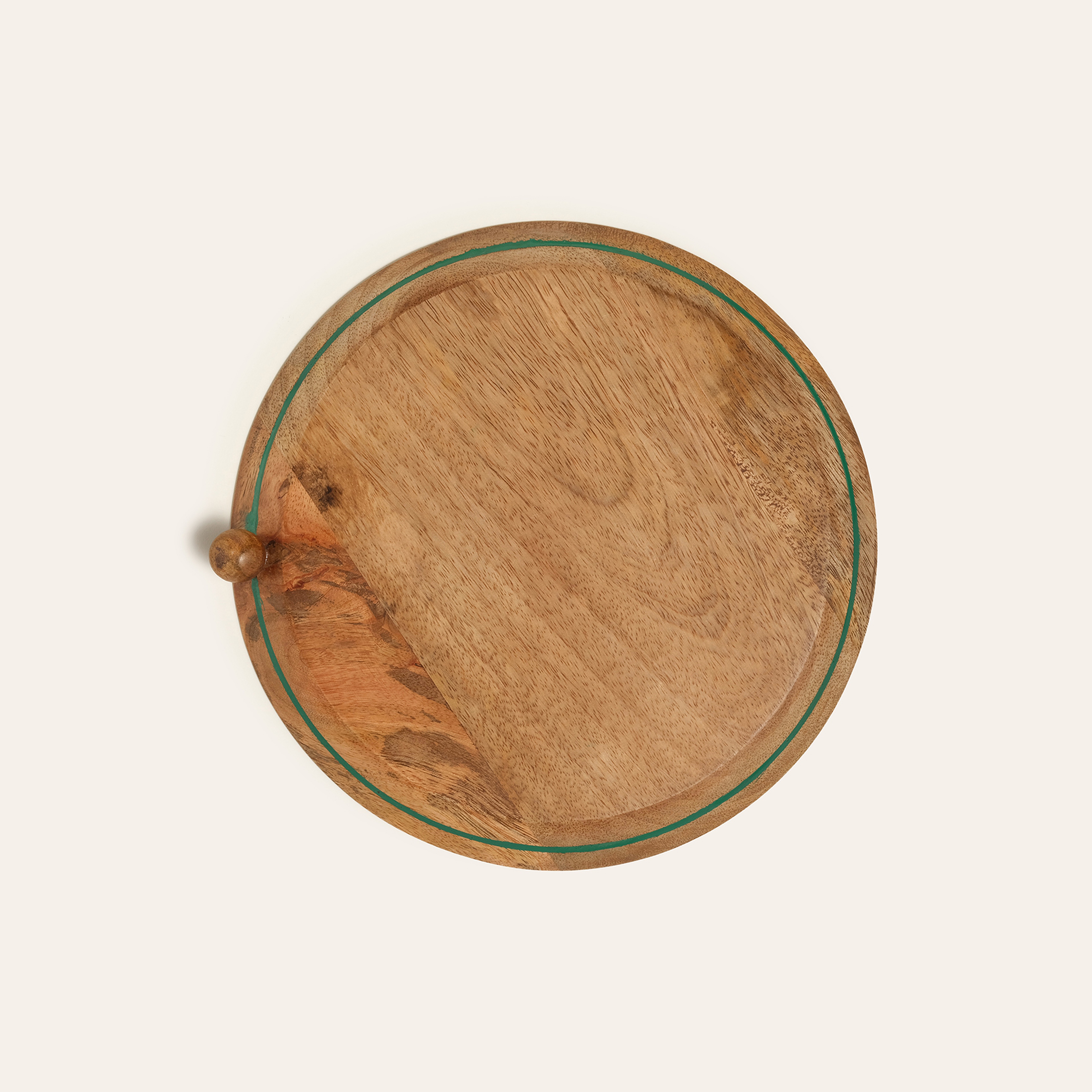 Lakrı Mango Ağacı Sunum Tahtası 24x24x2 Cm Yeşil