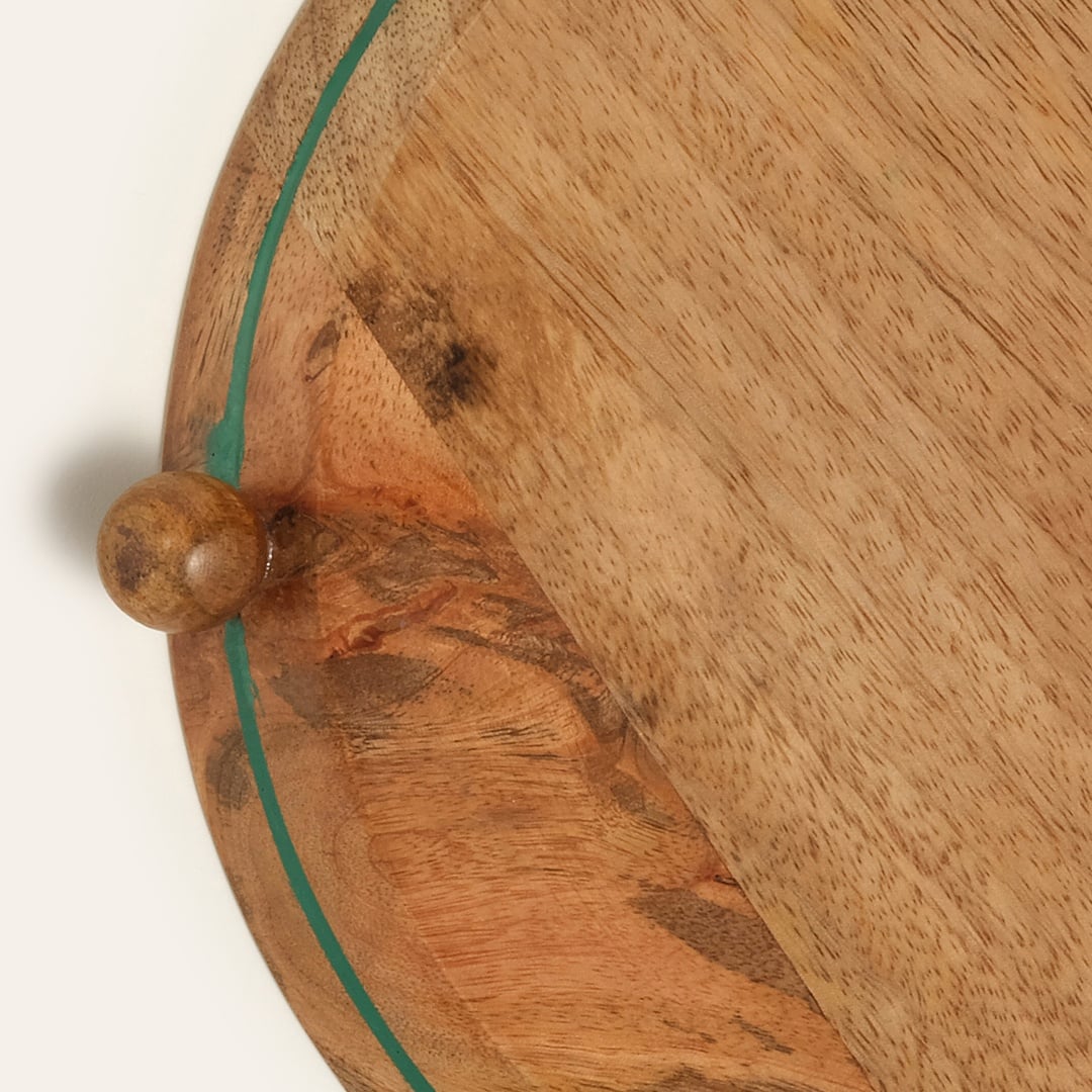 Lakrı Mango Ağacı Sunum Tahtası 24x24x2 Cm Yeşil