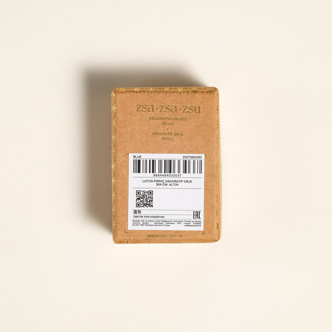 Lotus Pirinç Dekoratif Obje 3x3x4 Cm Altın