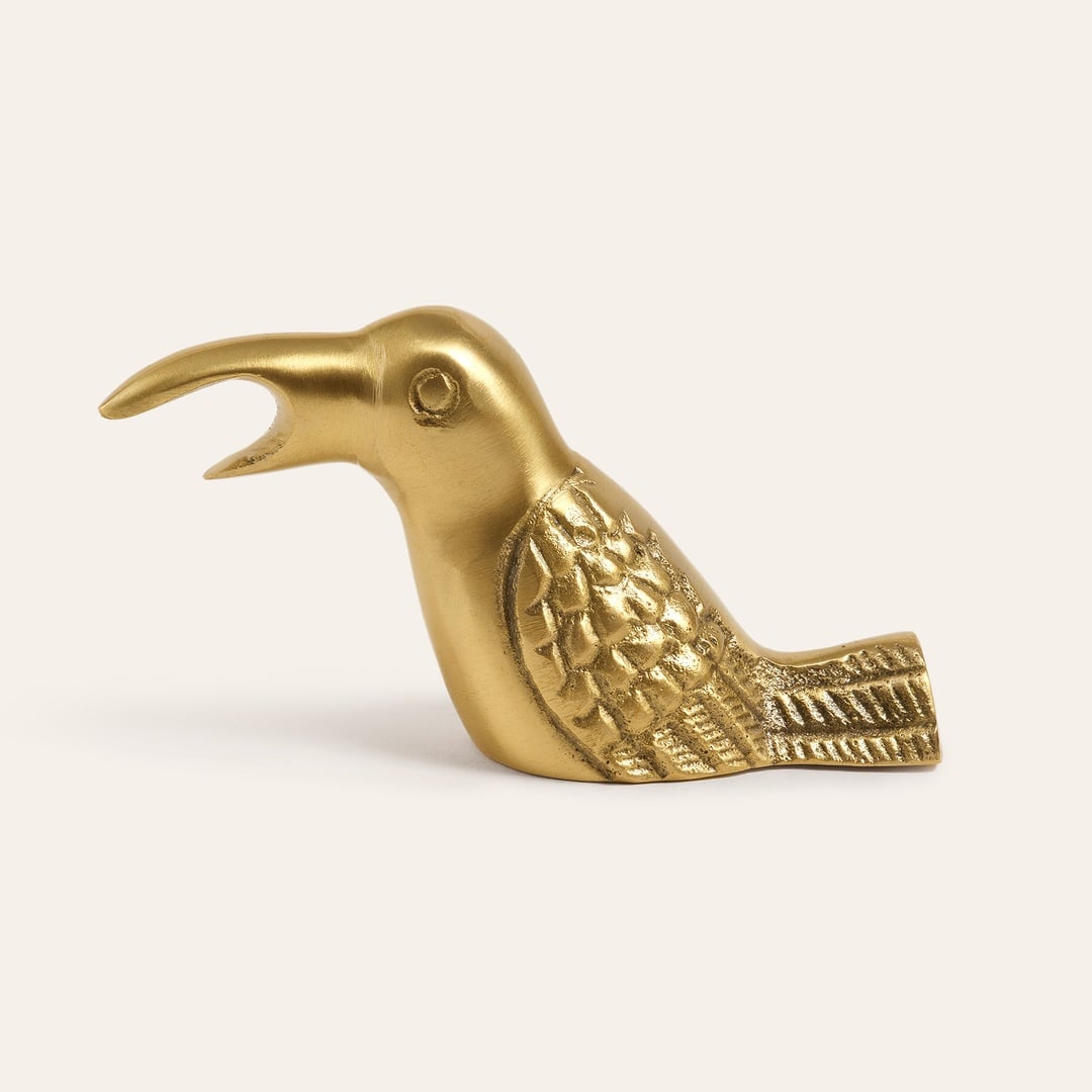 Lotus Pirinç Dekoratif Obje 9x3x5 Cm Mat Altın