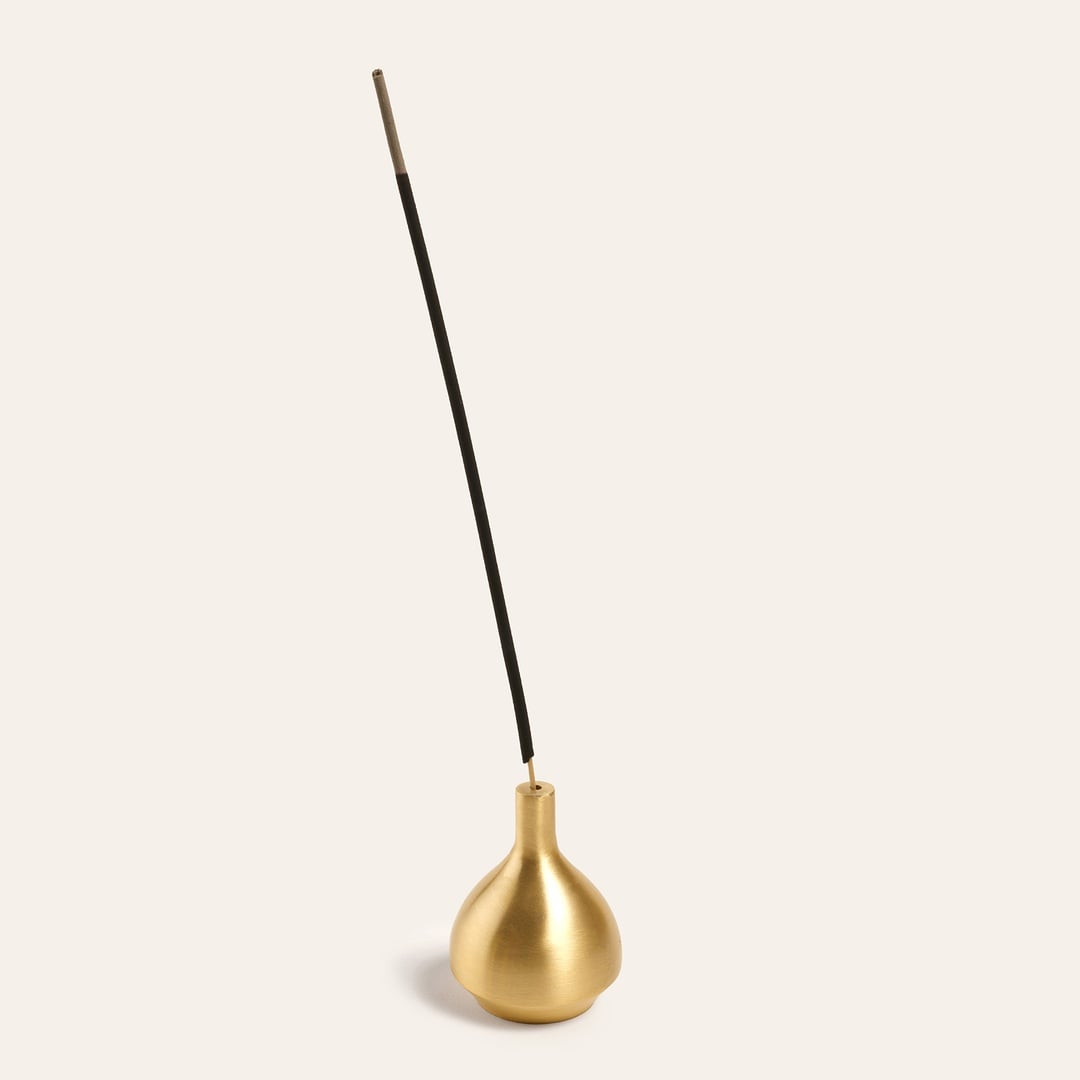 Lotus Pirinç Tütsü Tutucu 4x4x5 Cm Mat Altın