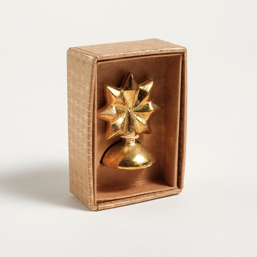 Lotus Pirinç Dekoratif Obje 5x3x6 Cm Altın