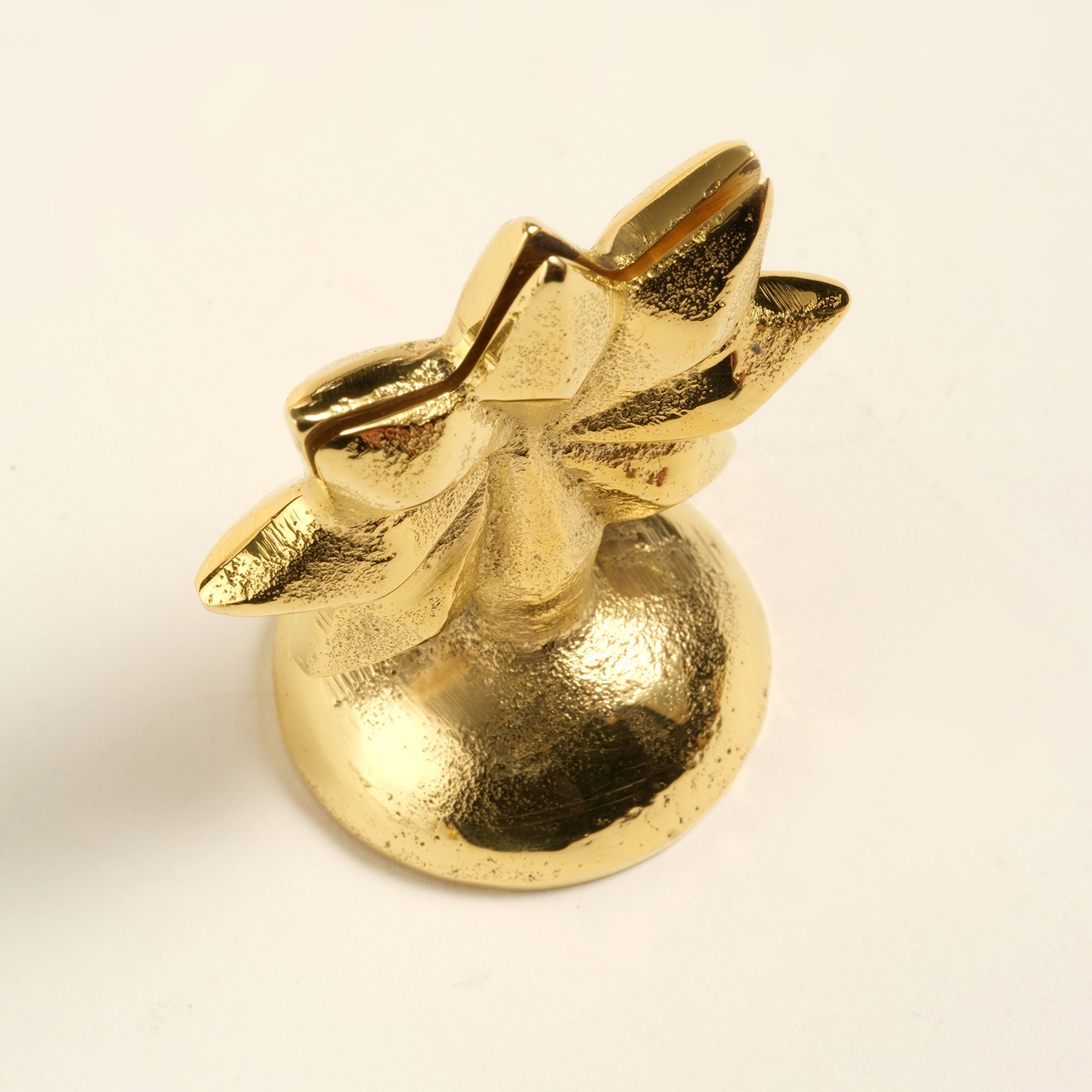 Lotus Pirinç Dekoratif Obje 5x3x6 Cm Altın