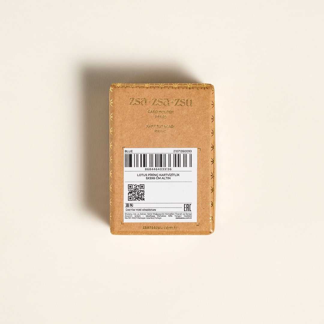 Lotus Pirinç Dekoratif Obje 5x3x6 Cm Altın