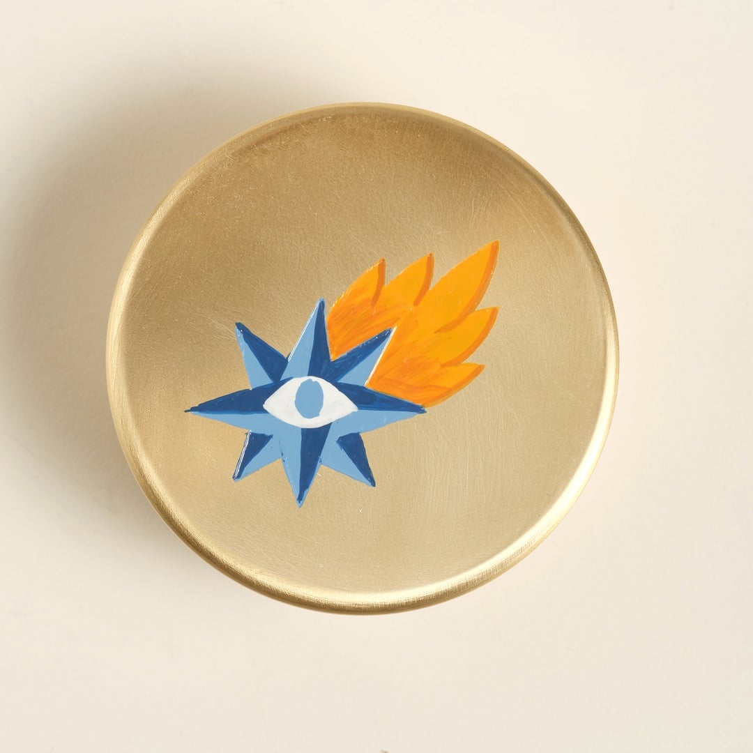 Lotus Pirinç Dekoratif Obje 7x7x4 Cm Altın