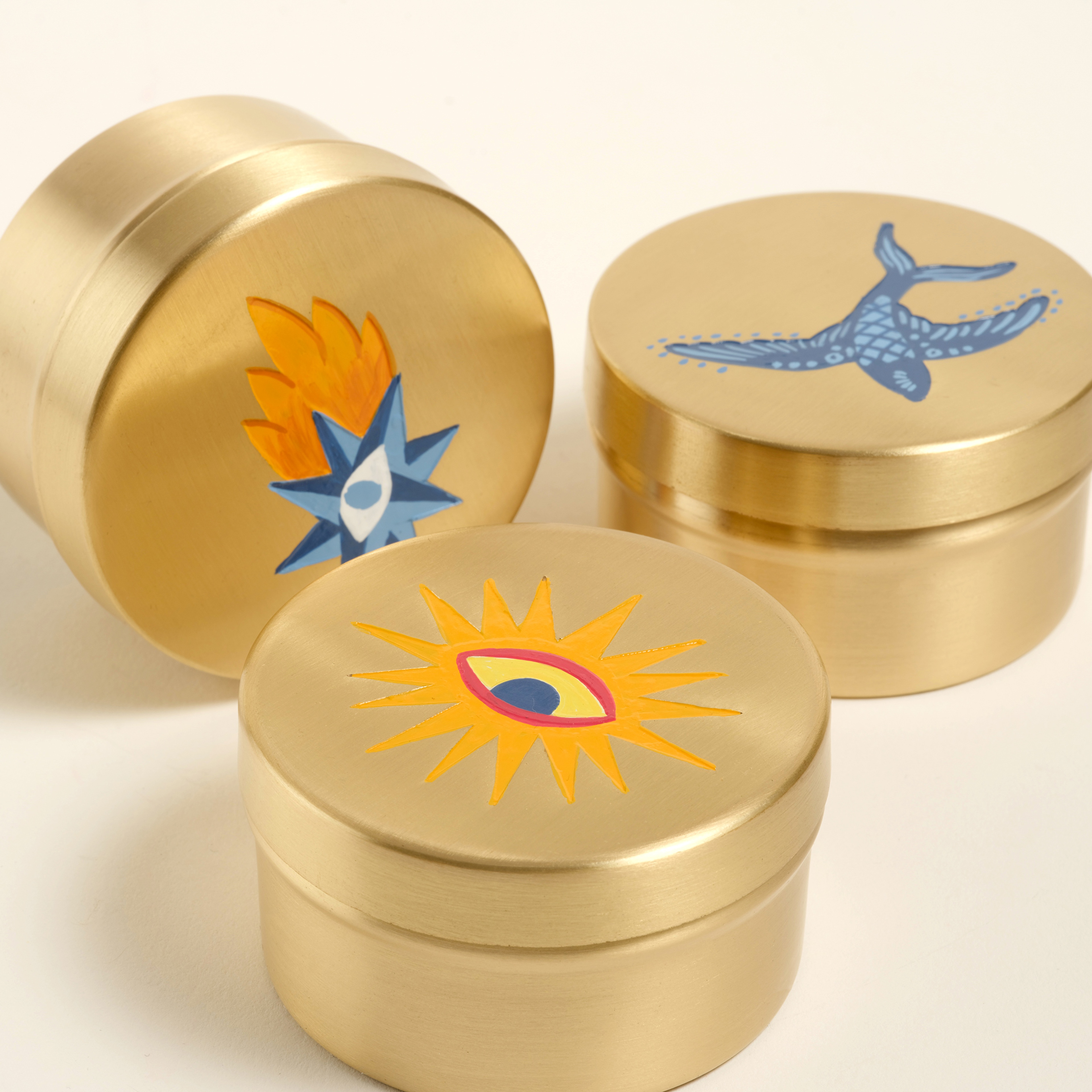 Lotus Pirinç Dekoratif Obje 7x7x4 Cm Altın