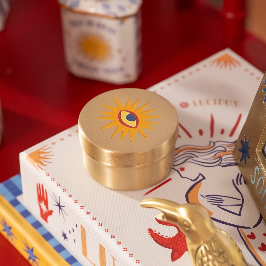 Lotus Pirinç Dekoratif Obje 7x7x4 Cm Altın