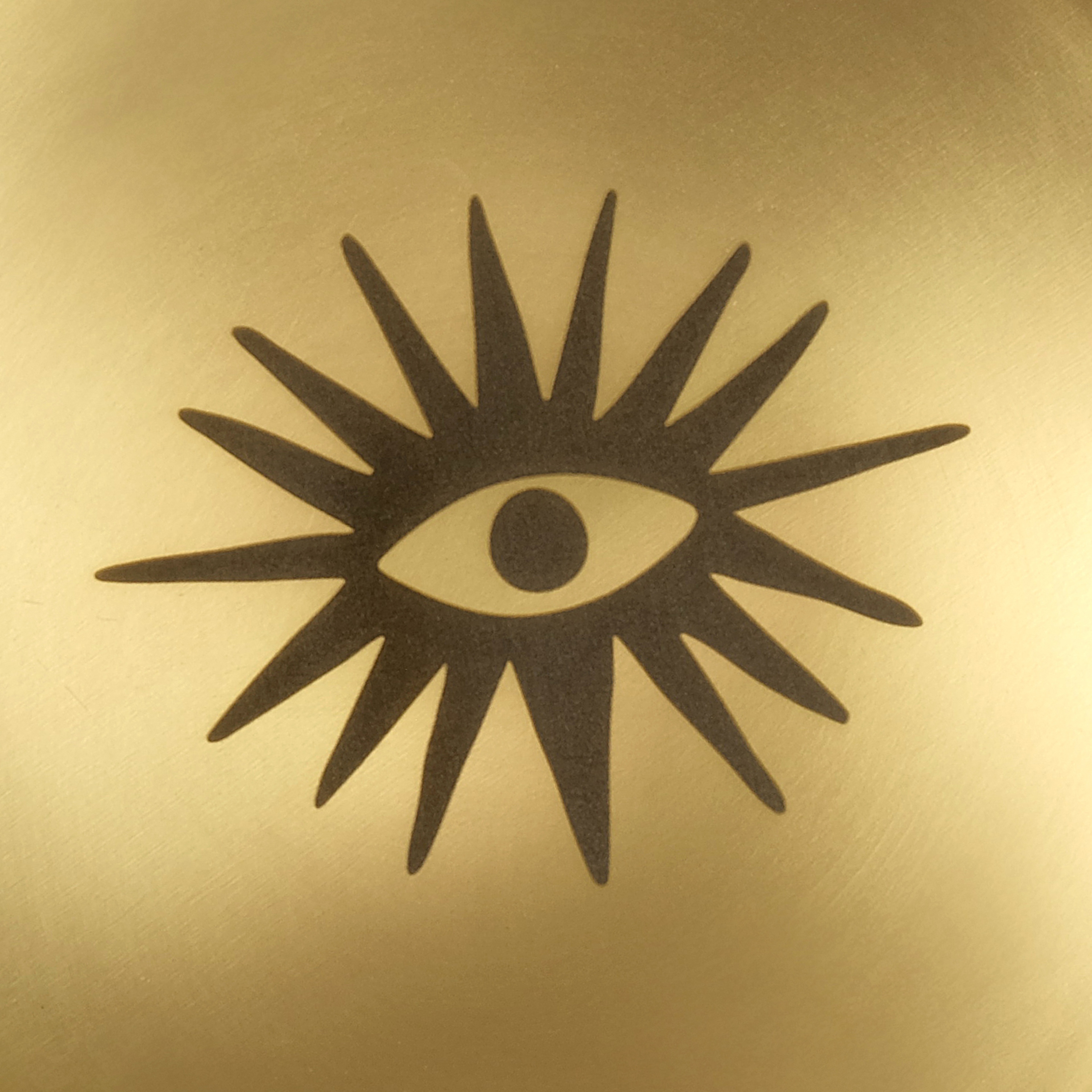 Emirgan Pirinç Tabak 18x18x2 Cm Mat Altın