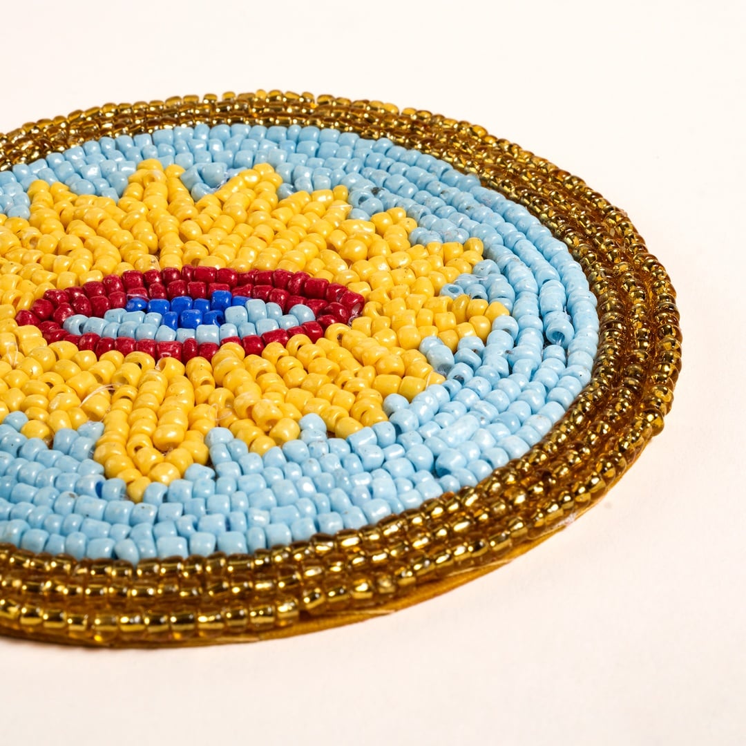 Khanpur Cam Boncuk Bardak Altlığı 10 Cm Mavi