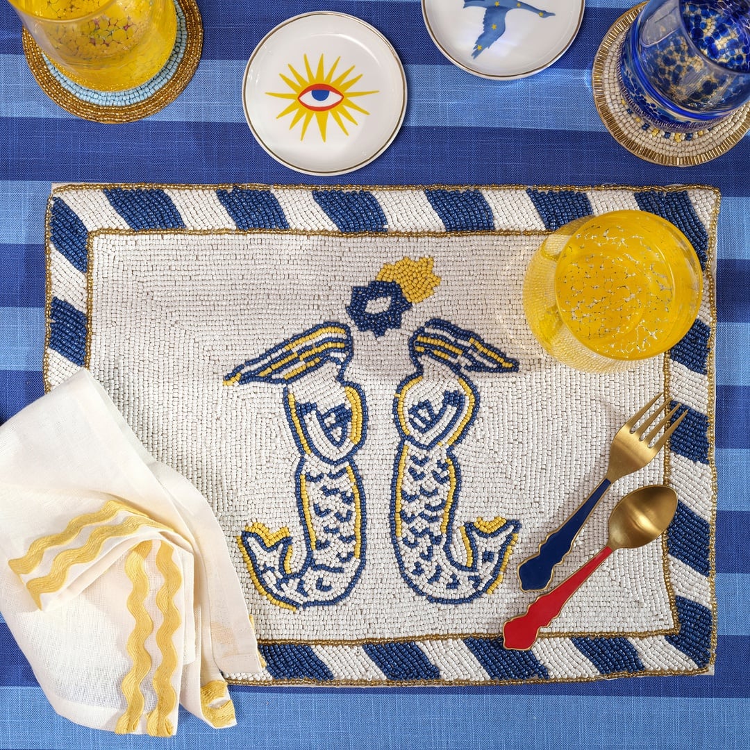 Khanpur Cam Boncuk Amerikan Servis 30x40 Cm Renkli