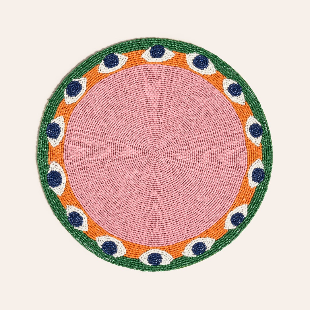 Khanpur Cam Boncuk Amerikan Servis 35 Cm Renkli