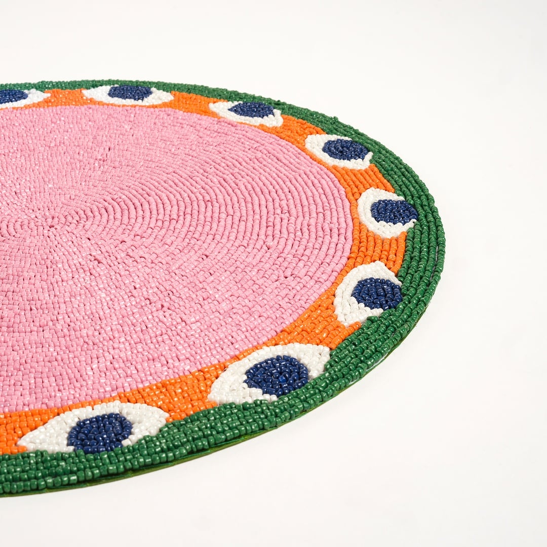 Khanpur Cam Boncuk Amerikan Servis 35 Cm Renkli