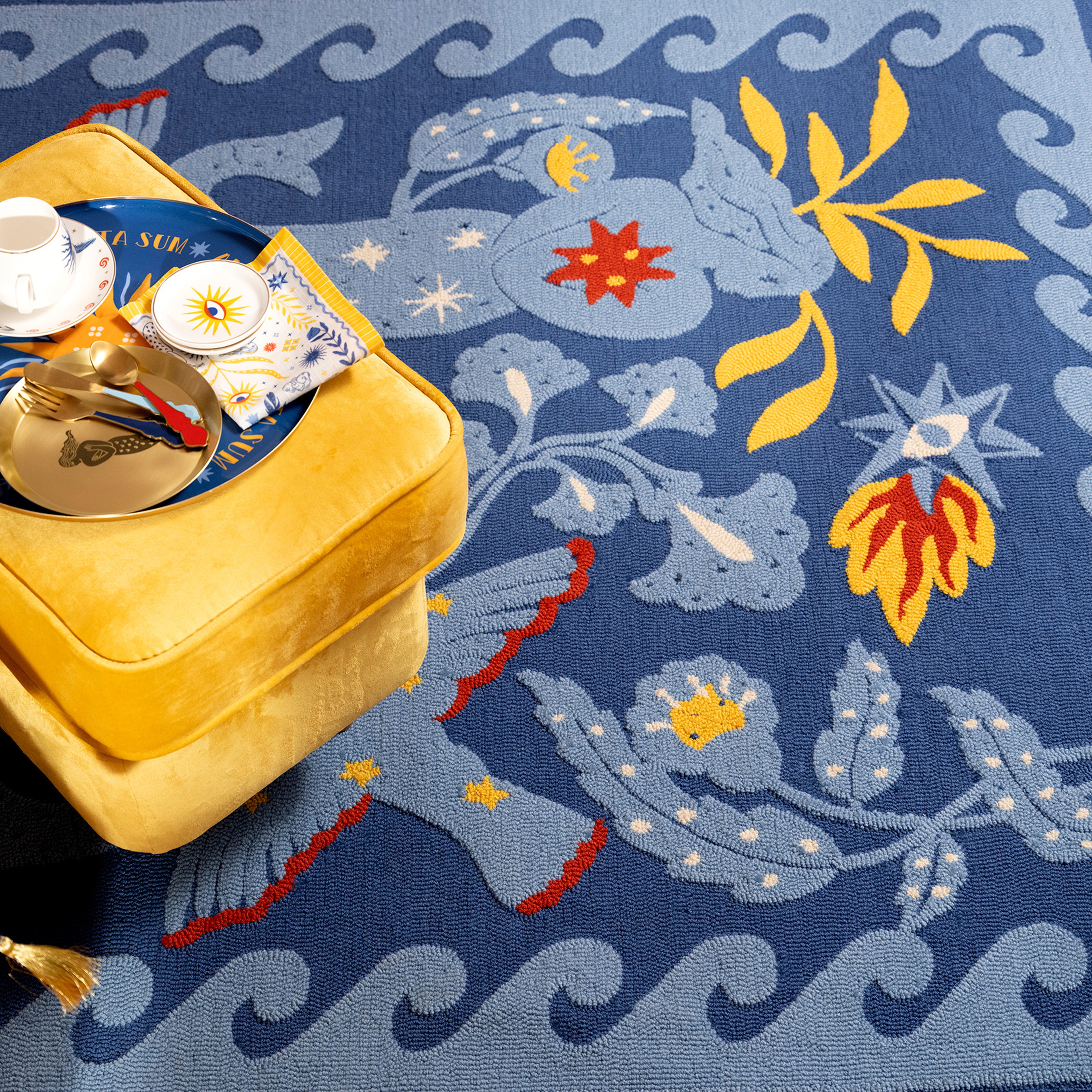 Laxıa Polyester Halı 160x230 Cm Mavi