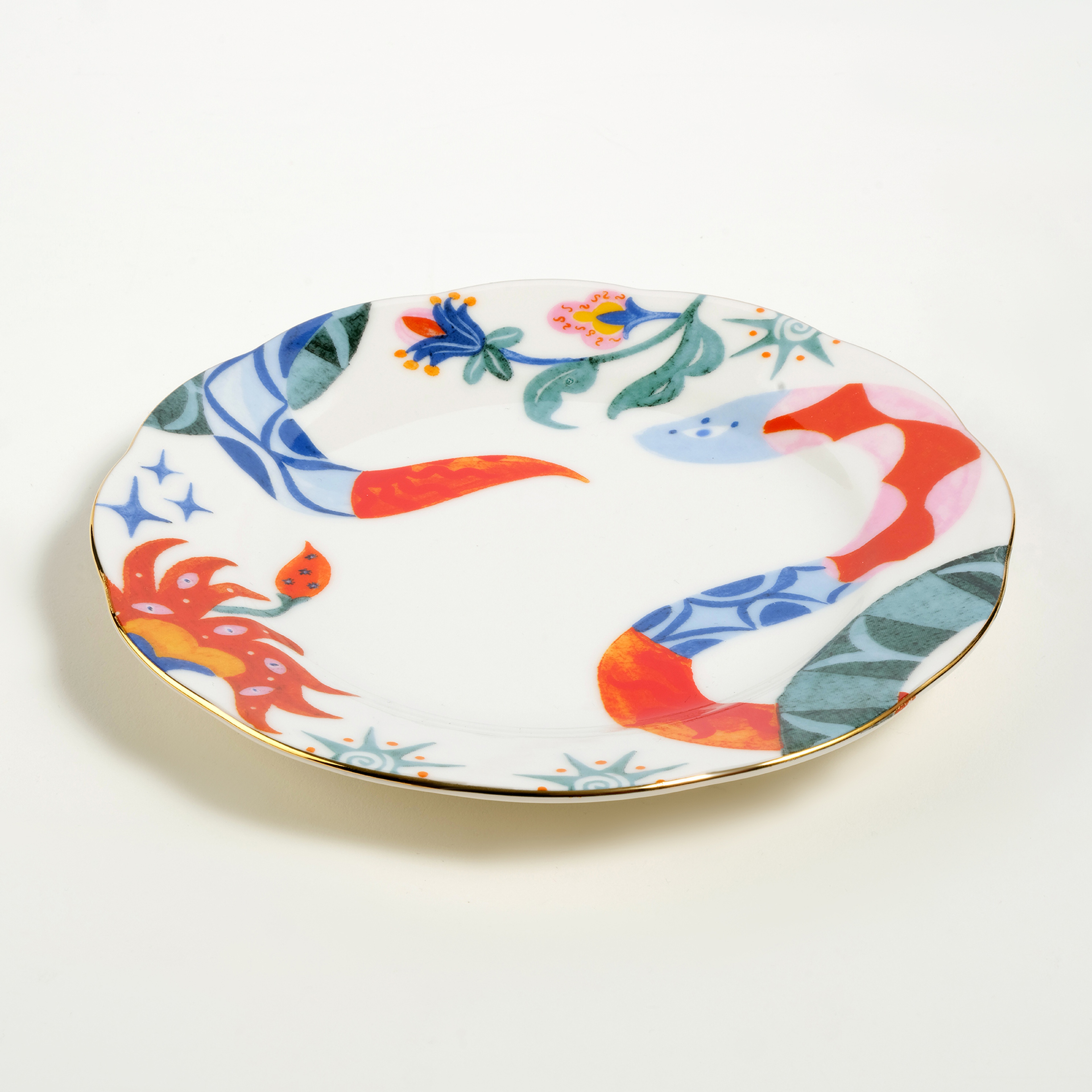 Emet Porselen Pasta Tabağı 20 Cm Renkli