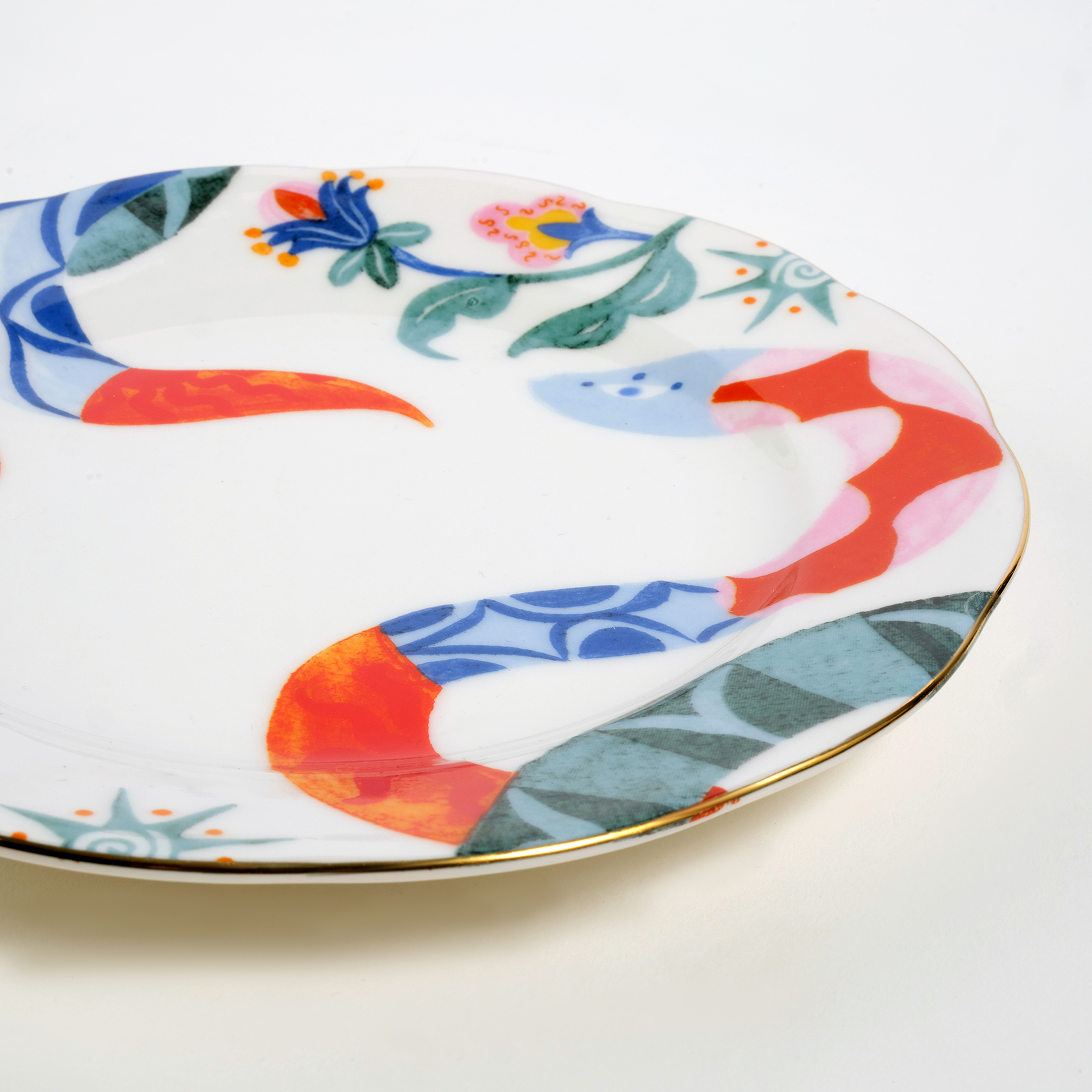 Emet Porselen Pasta Tabağı 20 Cm Renkli