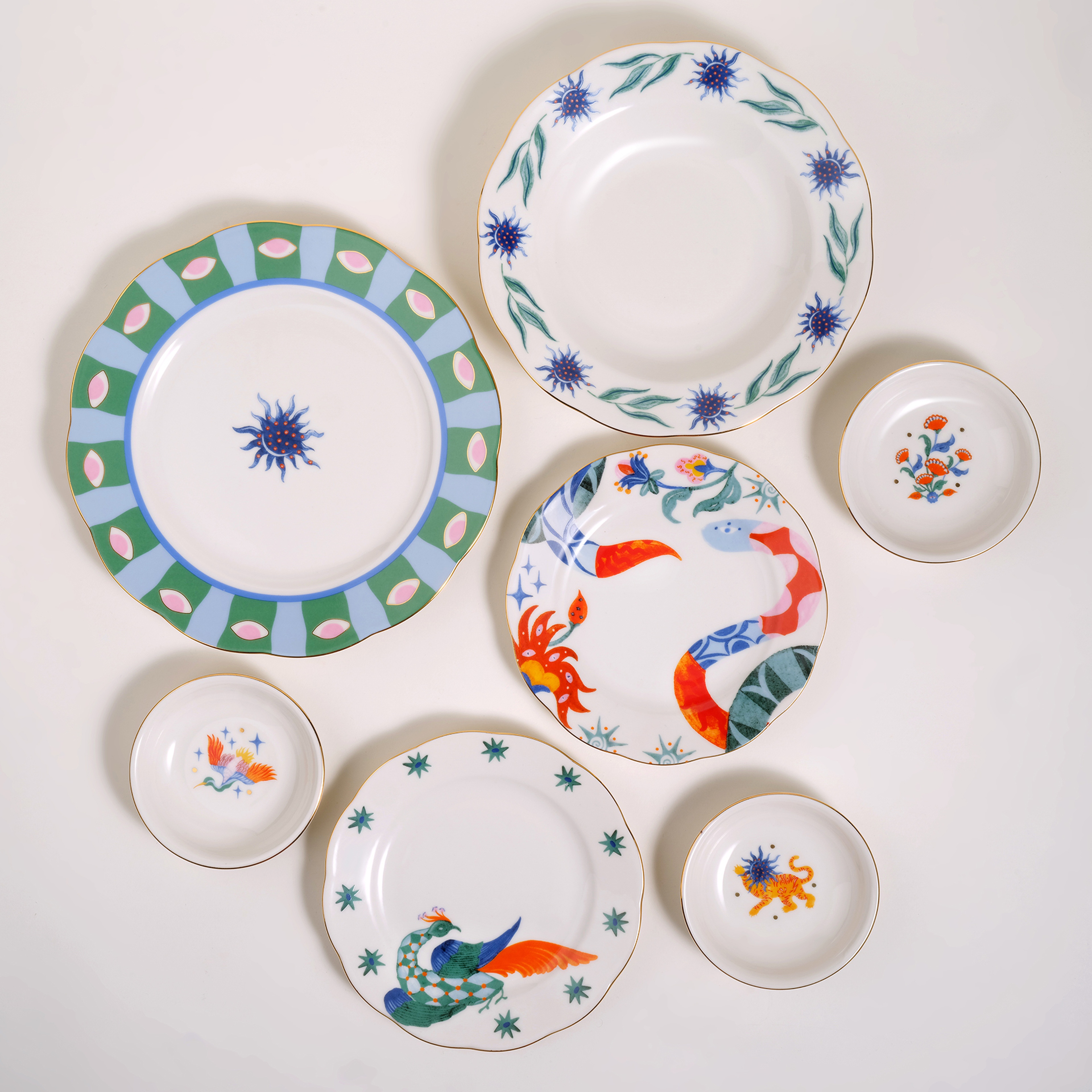 Emet Porselen Pasta Tabağı 20 Cm Renkli