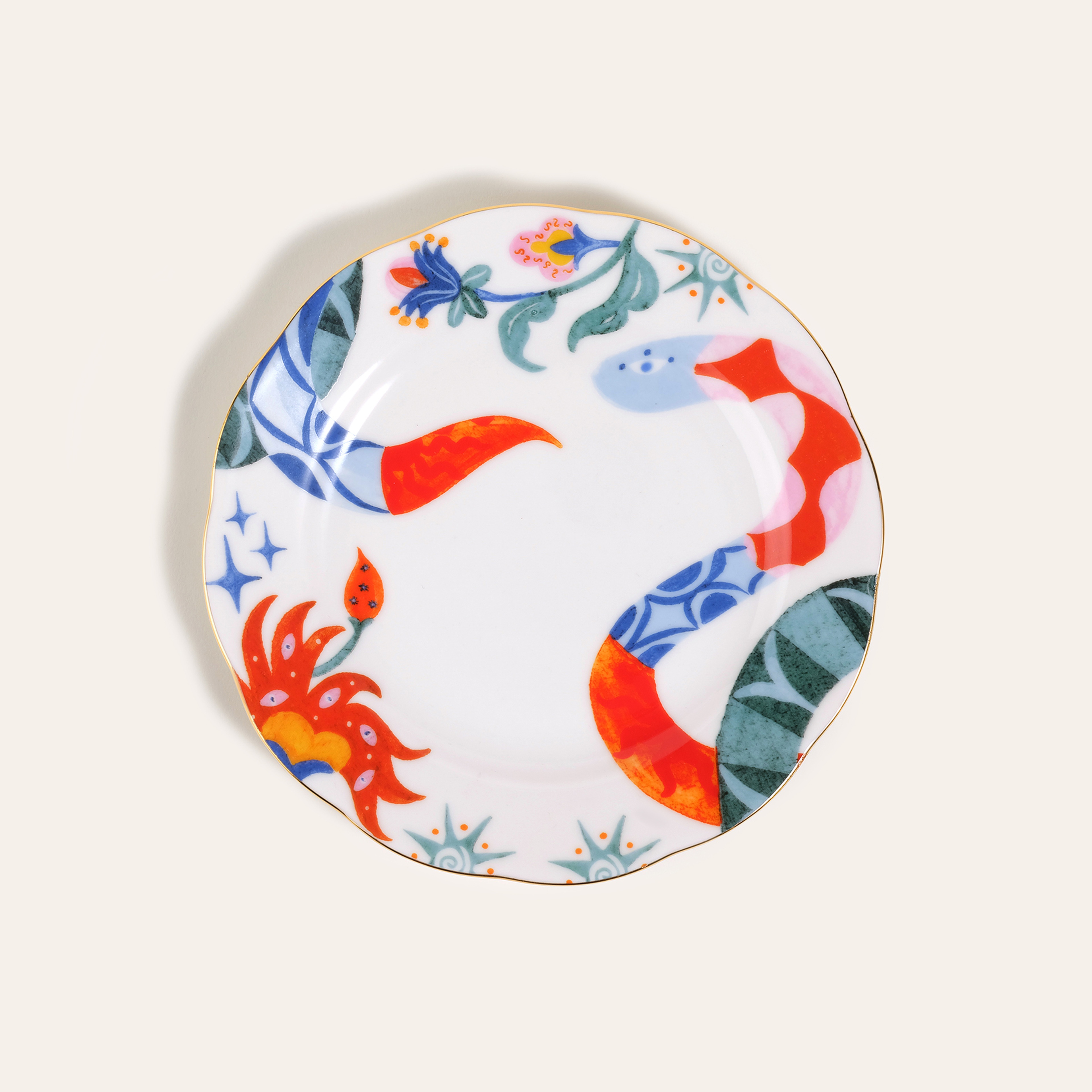 Emet Porselen Pasta Tabağı 20 Cm Renkli