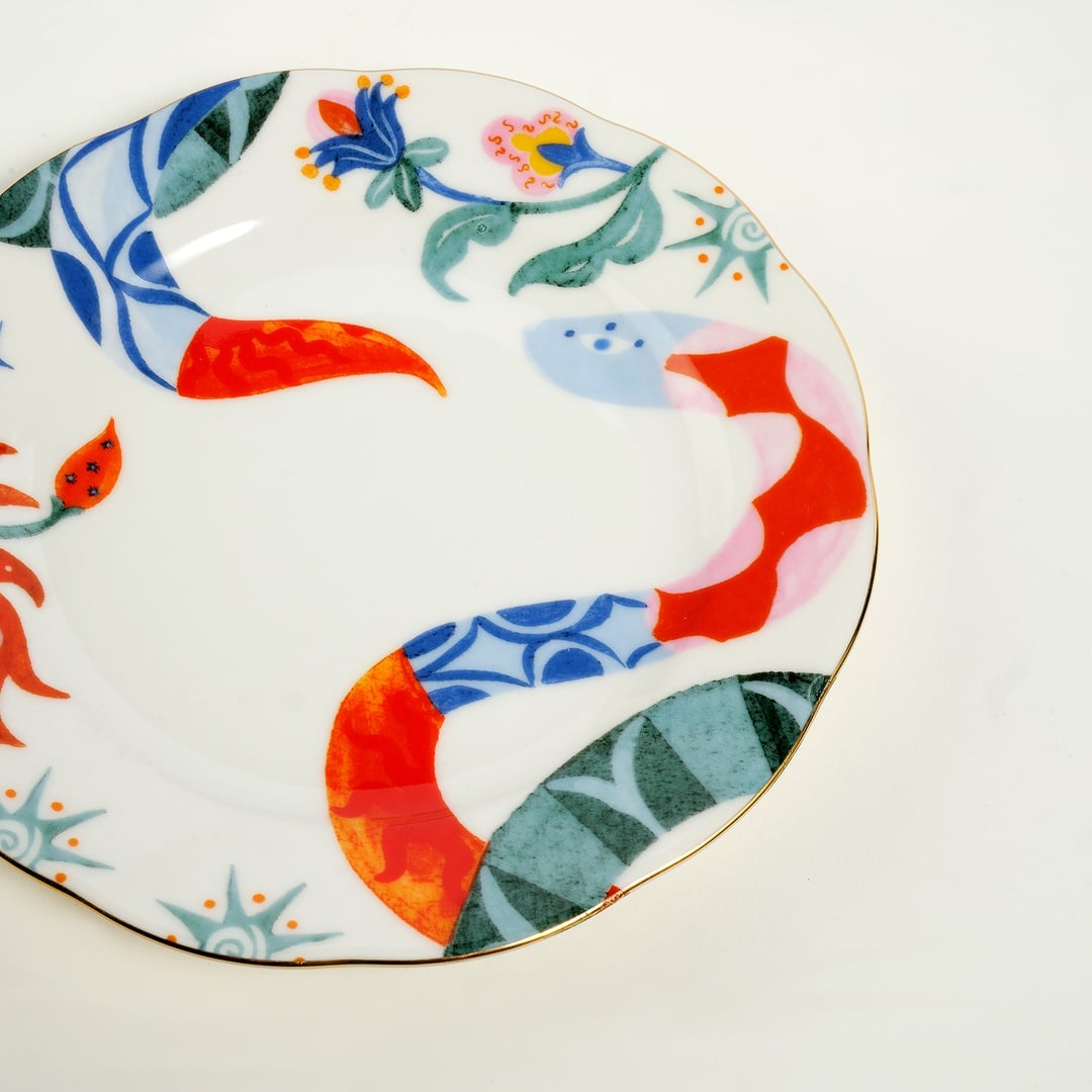 Emet Porselen Pasta Tabağı 20 Cm Renkli