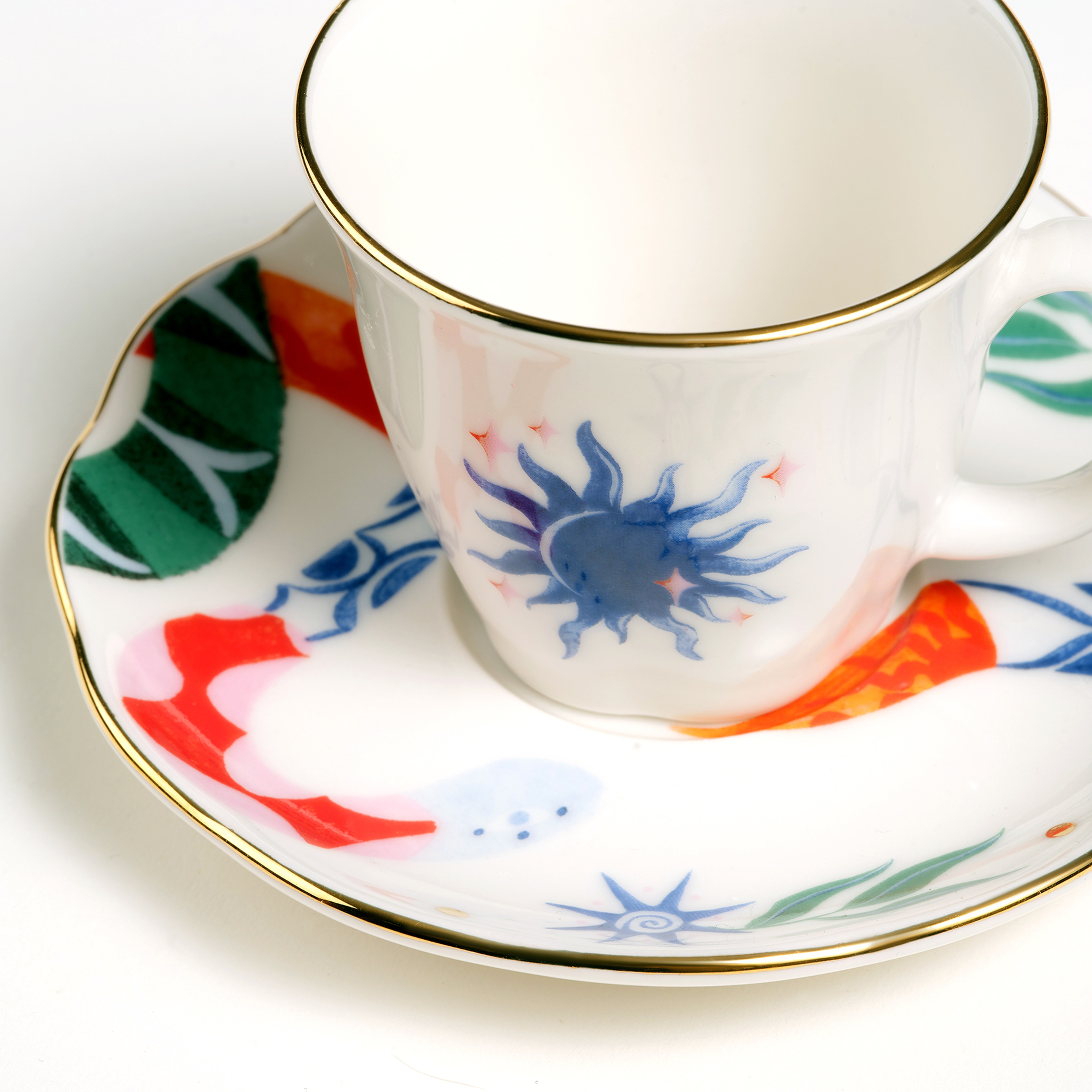 Emet Porselen Kahve Seti 80 Ml Renkli