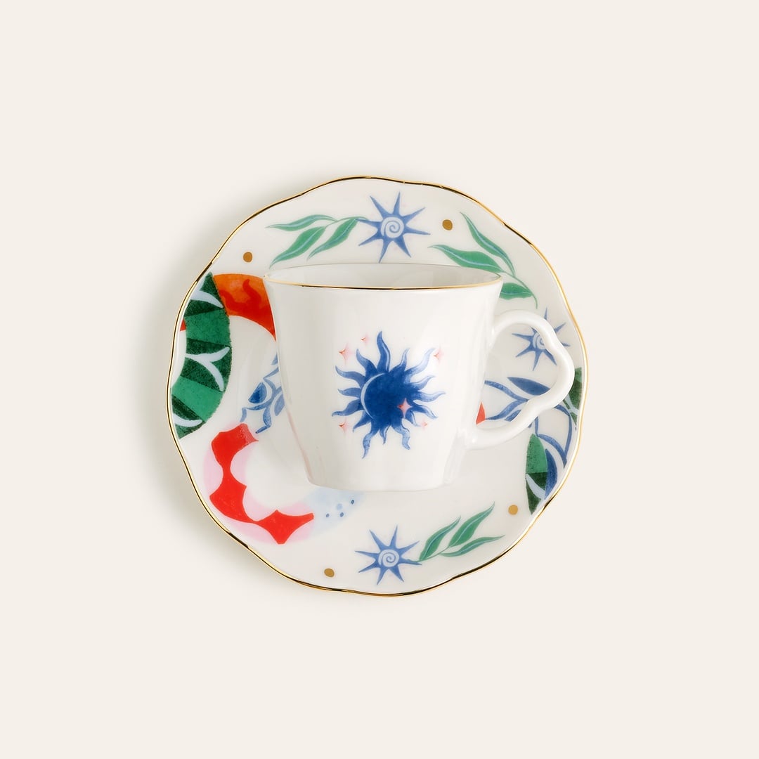 Emet Porselen Kahve Seti 80 Ml Renkli