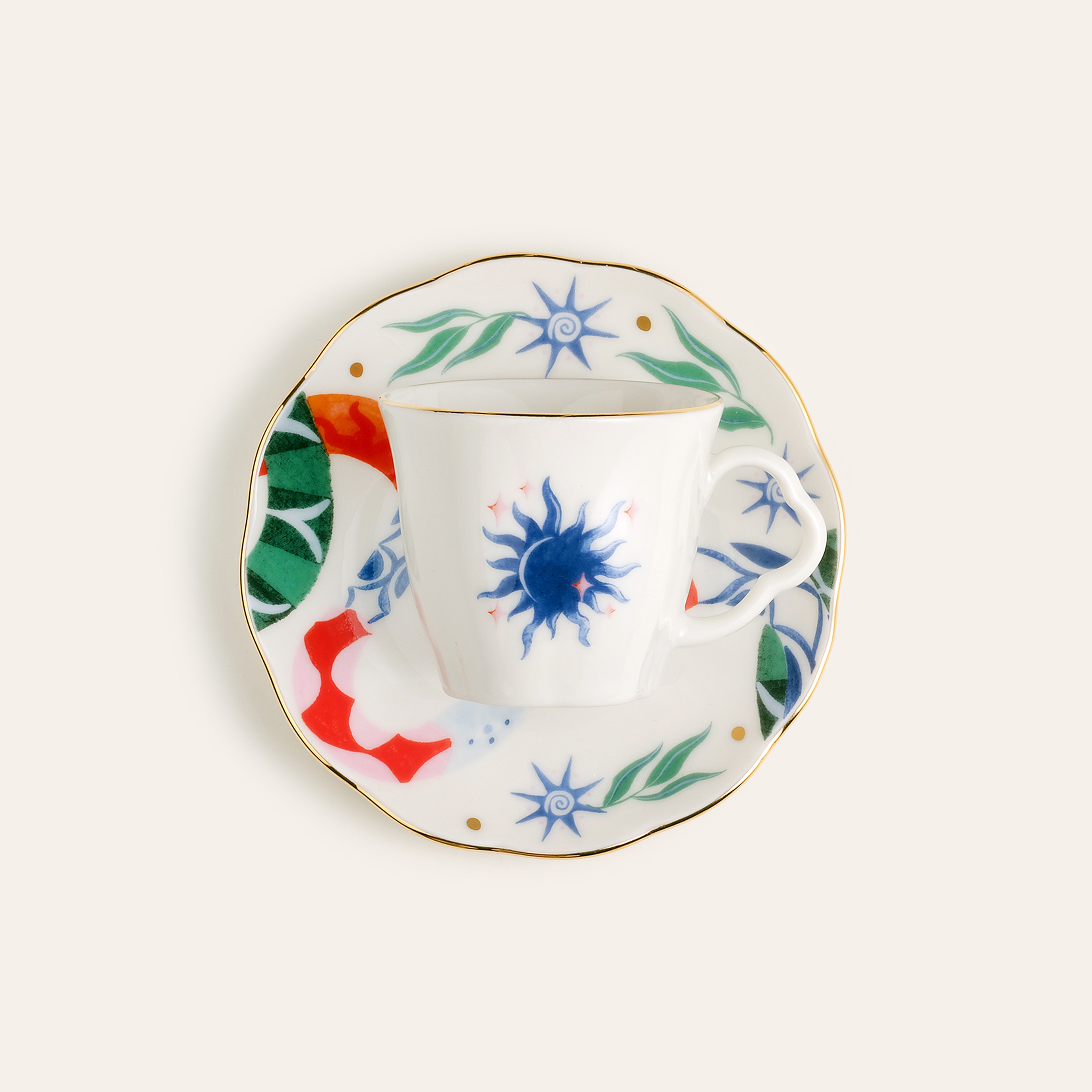 Emet Porselen Kahve Seti 80 Ml Renkli