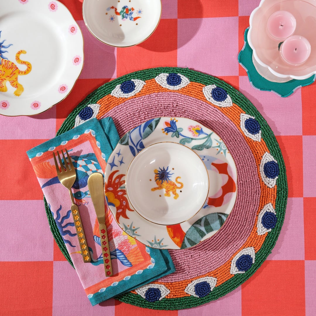 Emet Porselen Kase 11x11x2.9 Cm Renkli