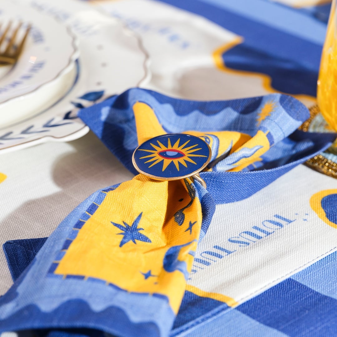 Nilüfer Dijital Baskılı Pamuk Peçete 25x25 Cm Renkli