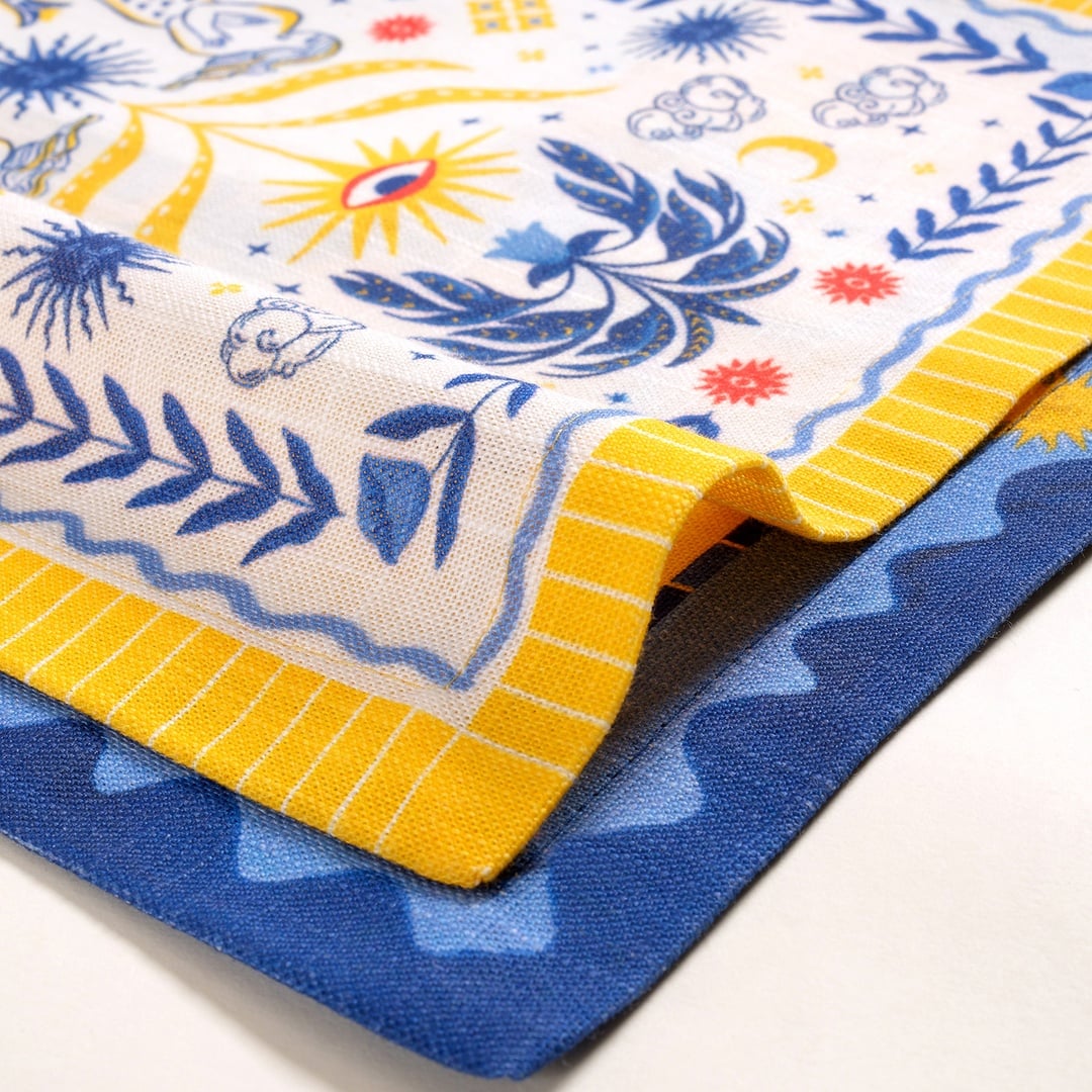 Nilüfer Dijital Baskılı Pamuk Peçete 25x25 Cm Renkli