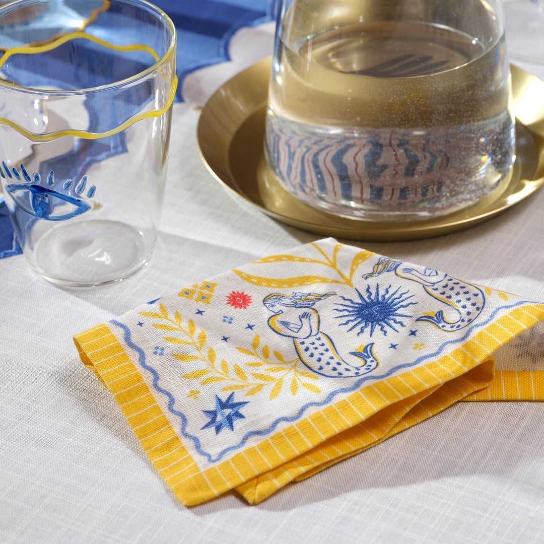 Nilüfer Dijital Baskılı Pamuk Peçete 25x25 Cm Renkli