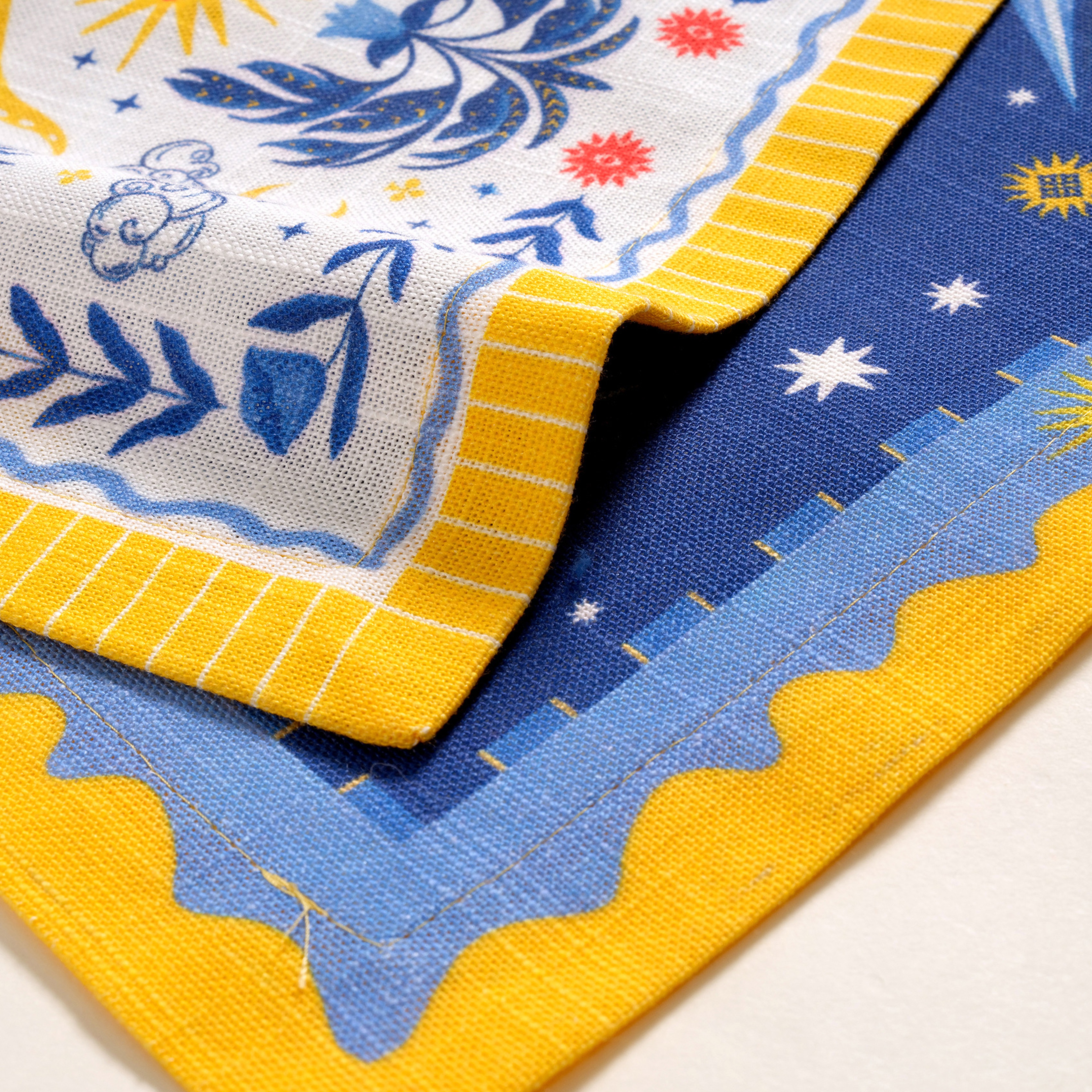 Nilüfer Dijital Baskılı Pamuk Peçete 25x25 Cm Renkli