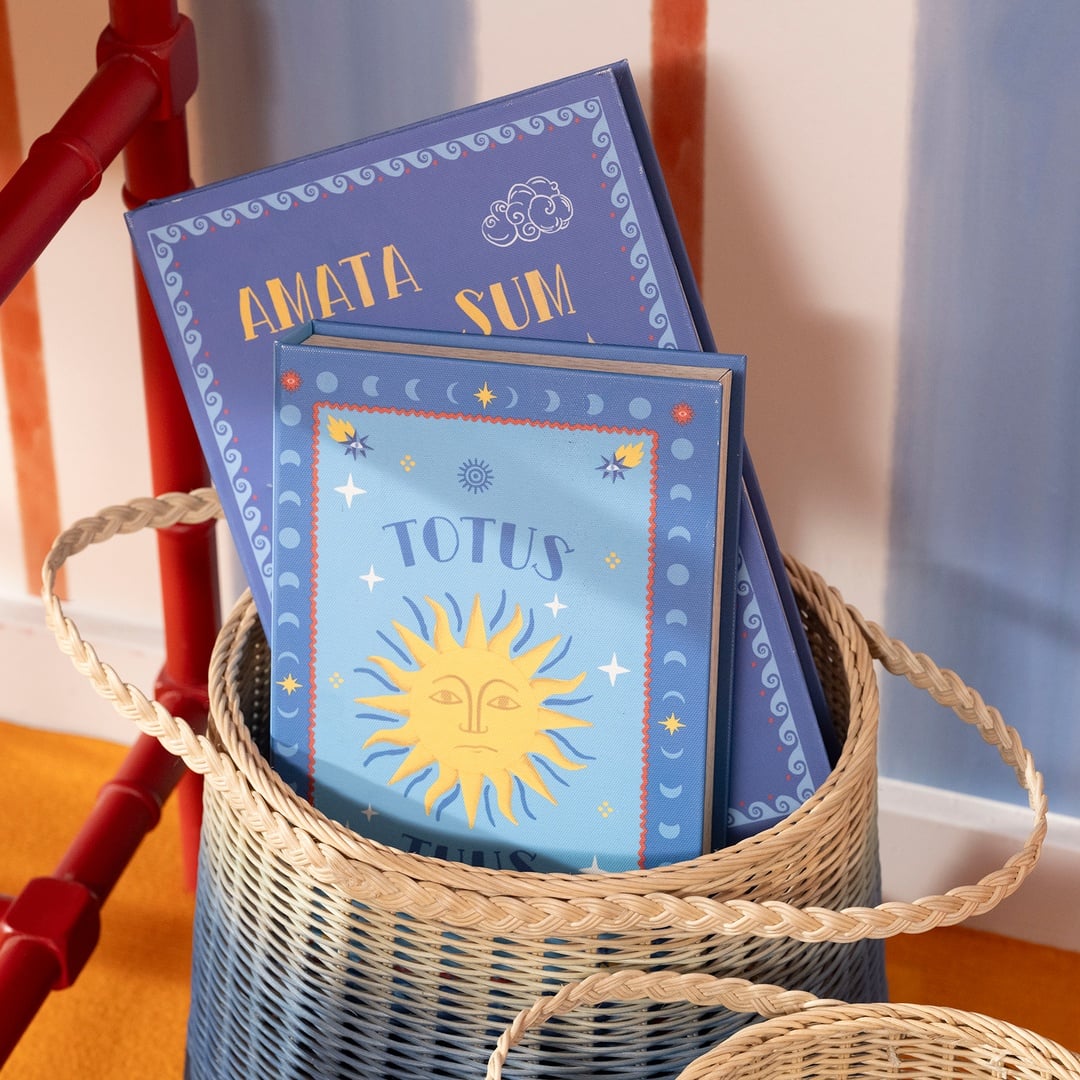 Olbıa Kanvas - Polistren - Kadife Dekoratif Kutu 19x30 Cm Renkli