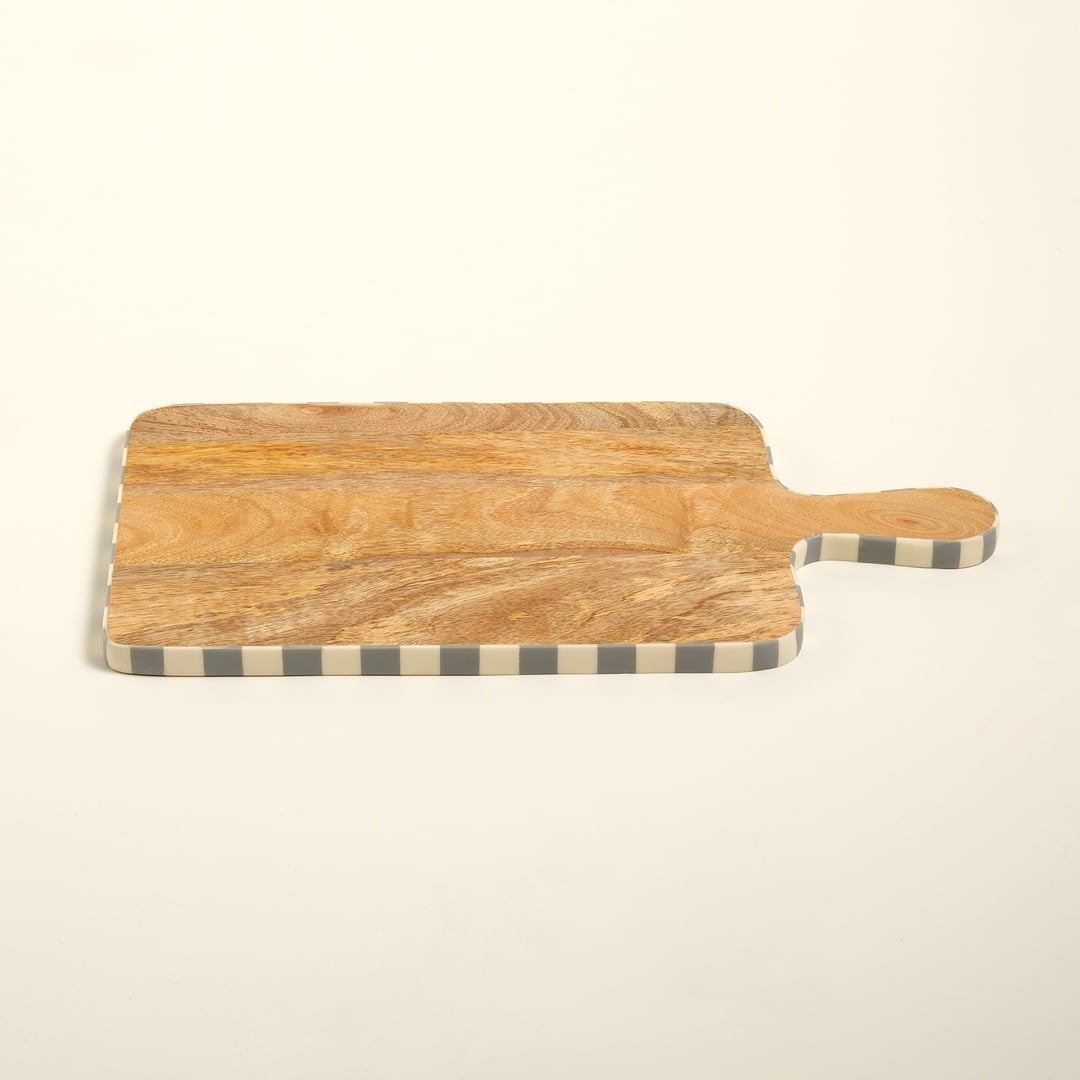 Nohar Mango Ağacı - Reçine Sunum Tahtası 41x22x2 Cm Natural - Grı