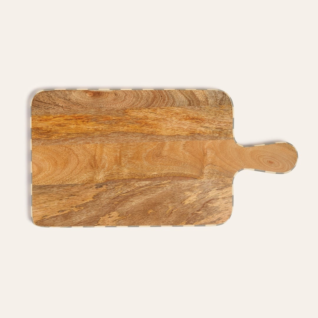 Nohar Mango Ağacı - Reçine Sunum Tahtası 41x22x2 Cm Natural - Grı