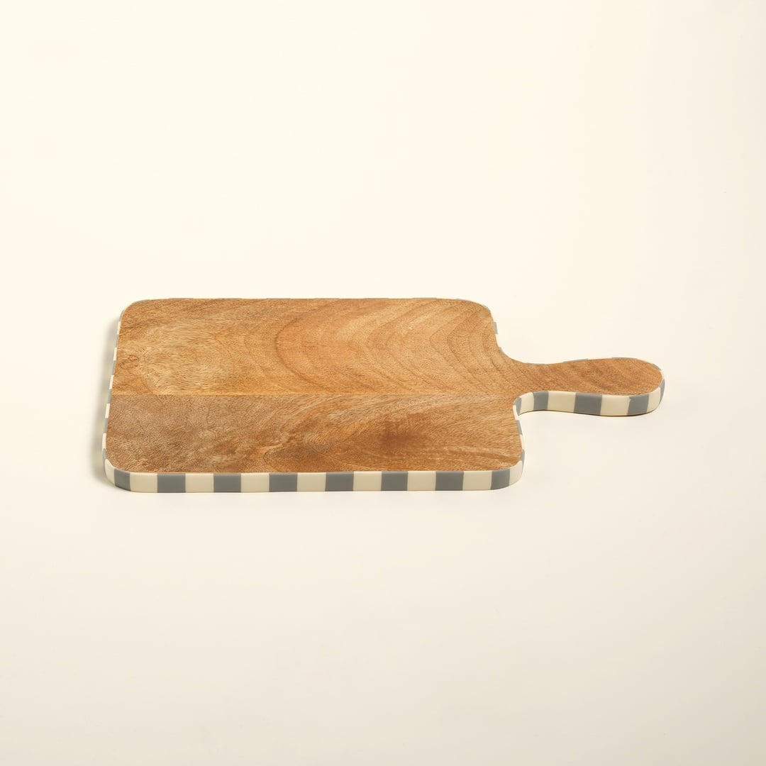 Nohar Mango Ağacı - Reçine Sunum Tahtası 36x22x2 Cm Natural - Grı