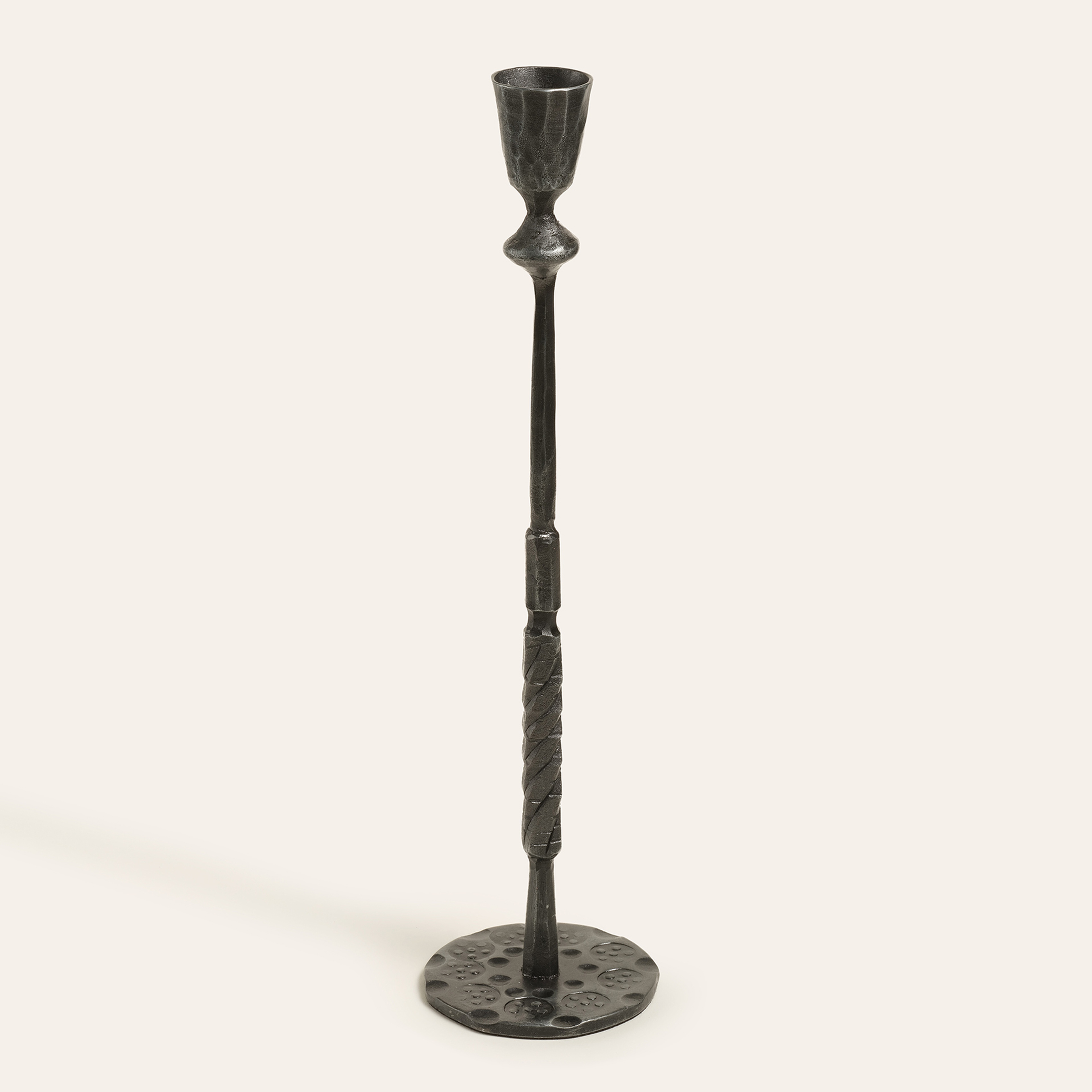 Bıjnor Metal Şamdan 8x8x31 Cm Gri