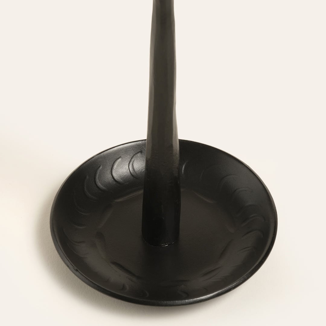 Bıjnor Metal Şamdan 10x10x25 Cm Mat Siyah