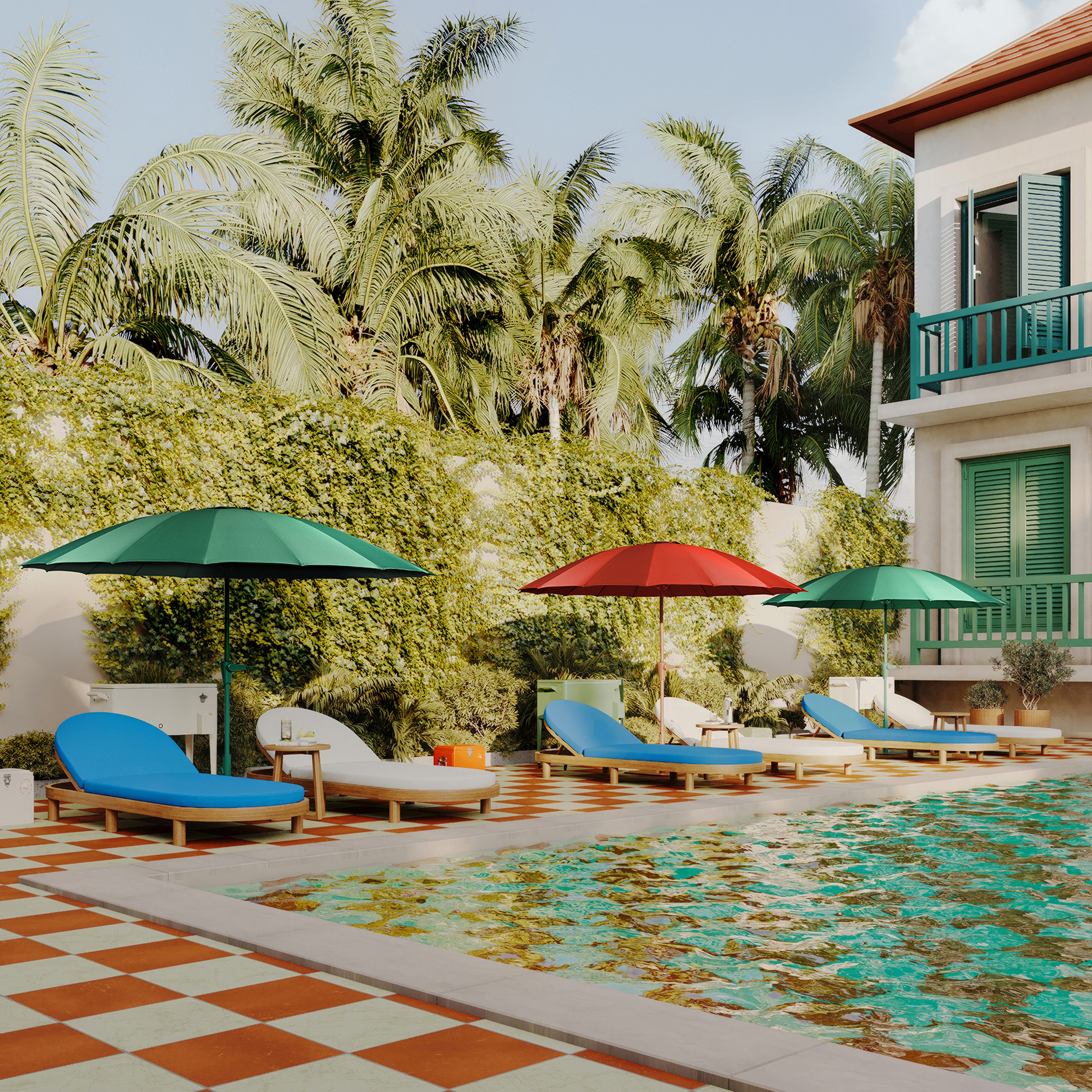 Lısse Aluminyum + Polyester - Çelik Şemsiye 250x250x235 Cm Turuncu