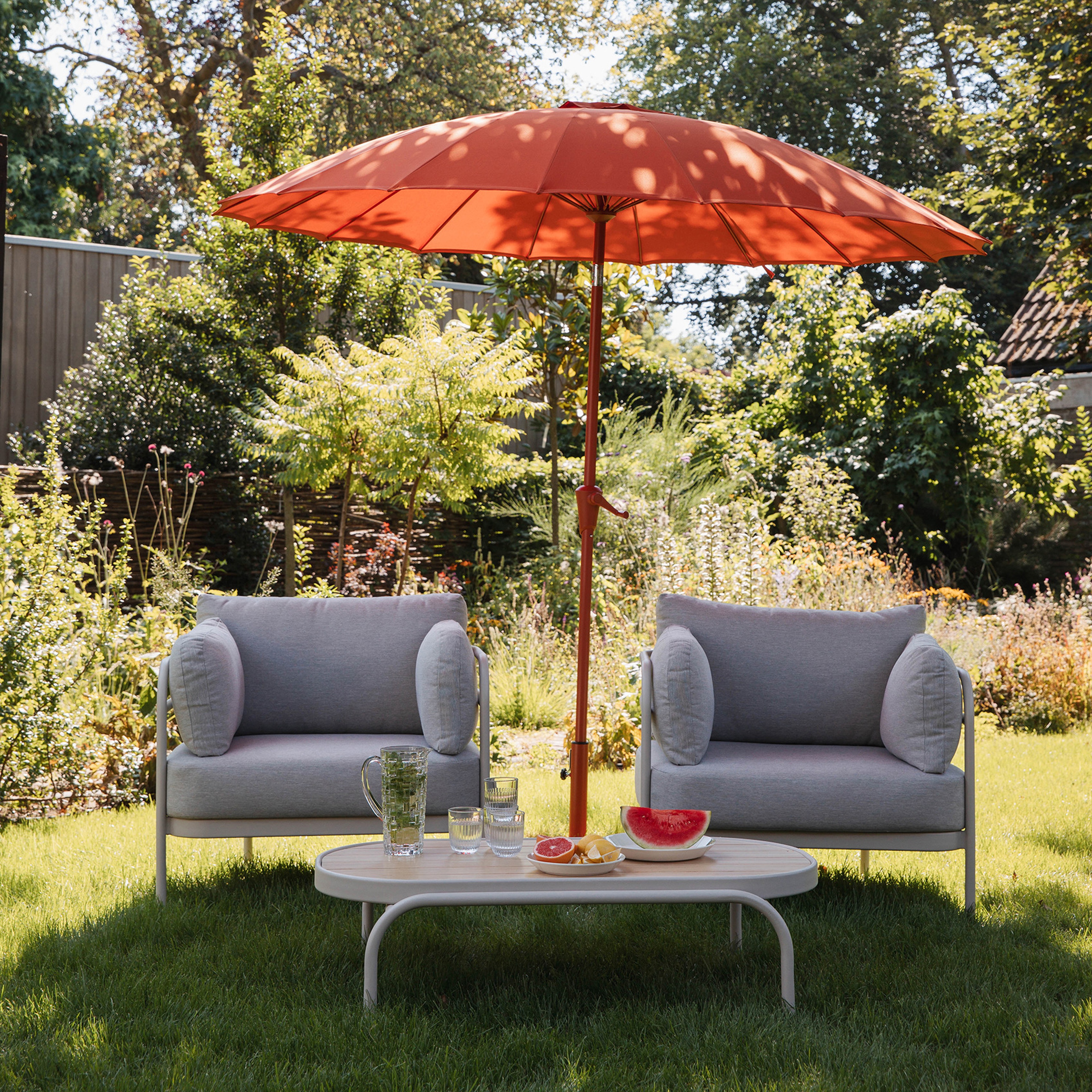 Lısse Aluminyum + Polyester - Çelik Şemsiye 250x250x235 Cm Turuncu