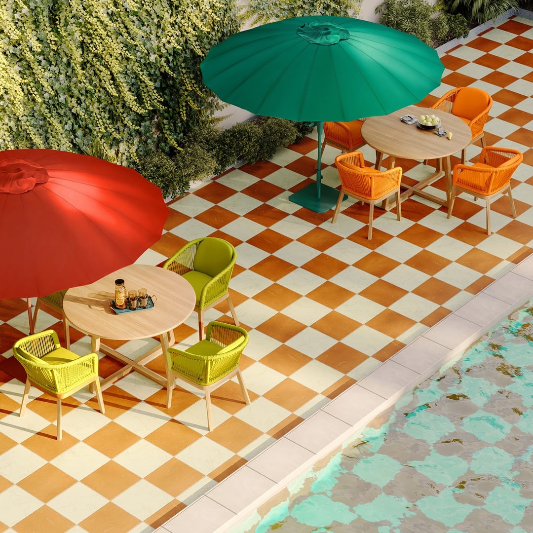 Sumatra Teak Wood Yemek Masası 120x120x75 Cm Natural