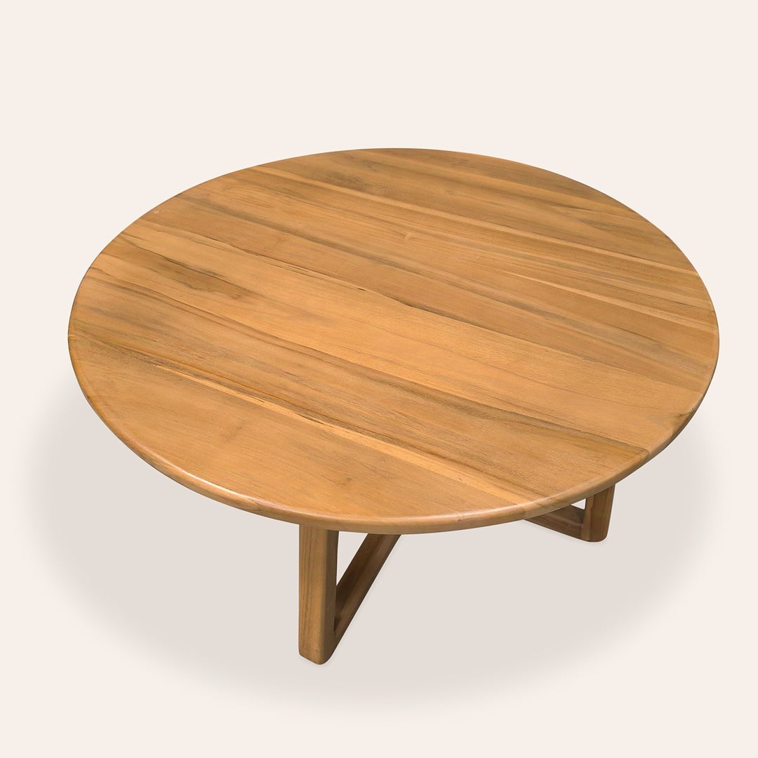 Sumatra Teak Wood Yemek Masası 120x120x75 Cm Natural