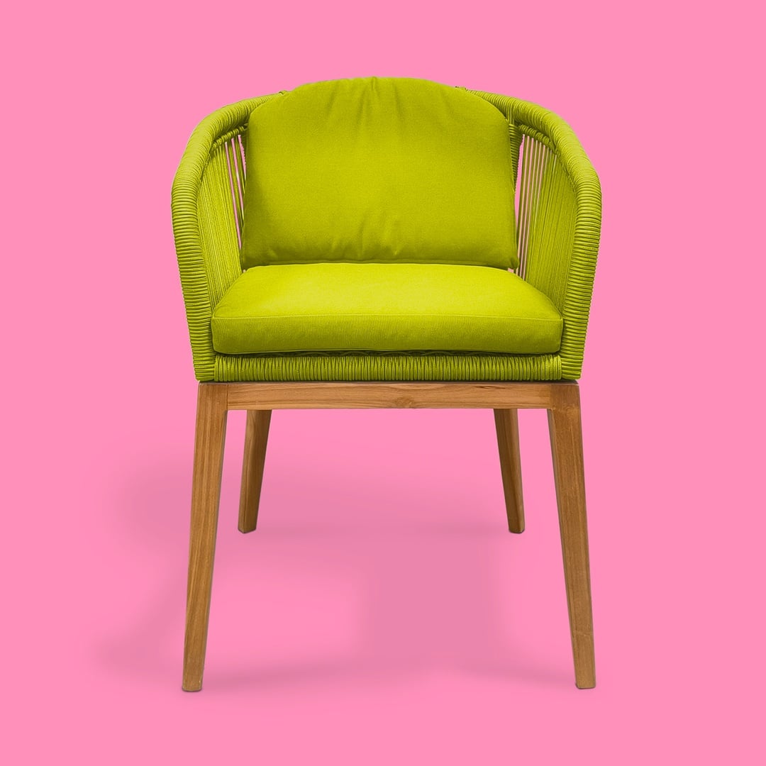 Sumatra Teak Wood Sandalye 57,5x61x78 Cm Yeşil