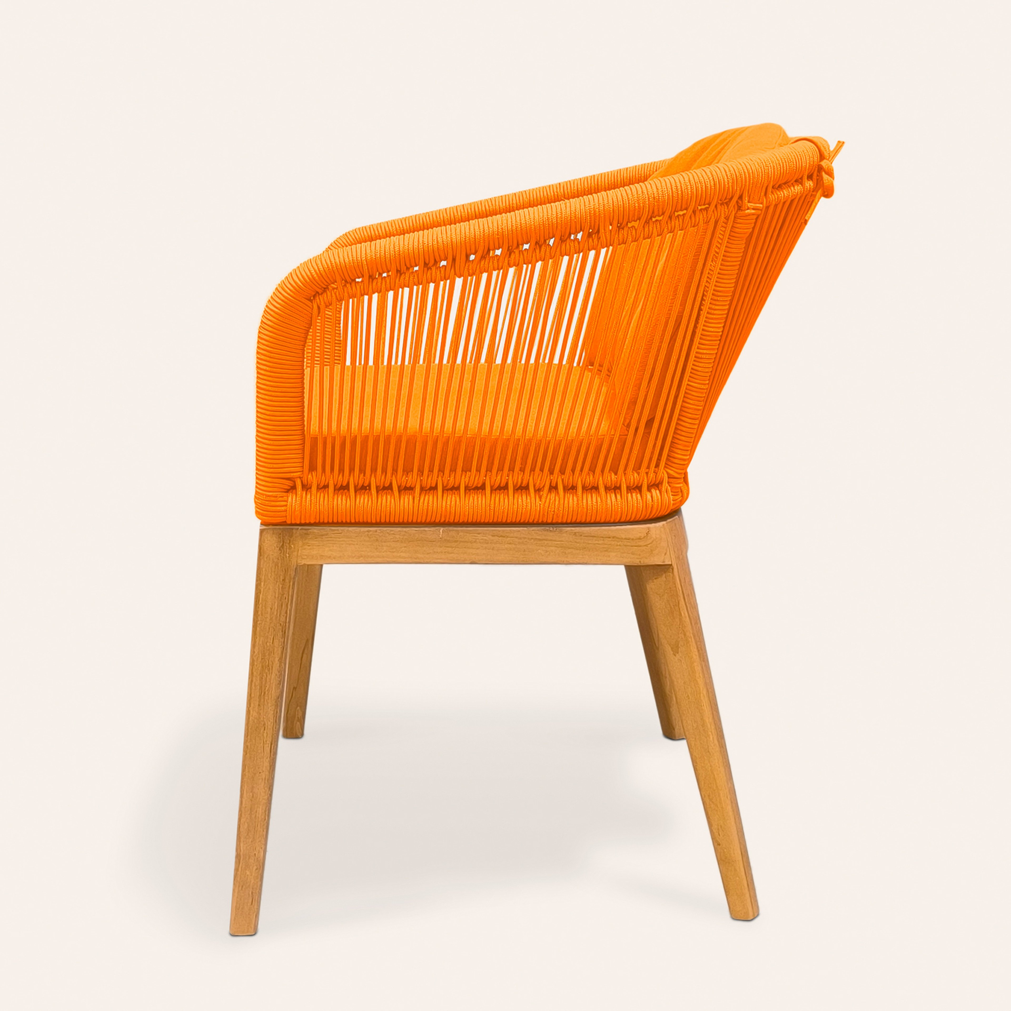 Sumatra Teak Wood Sandalye 57,5x61x78 Cm Turuncu