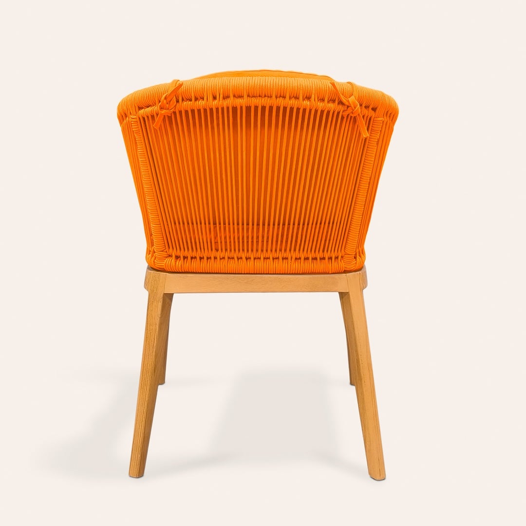 Sumatra Teak Wood Sandalye 57,5x61x78 Cm Turuncu